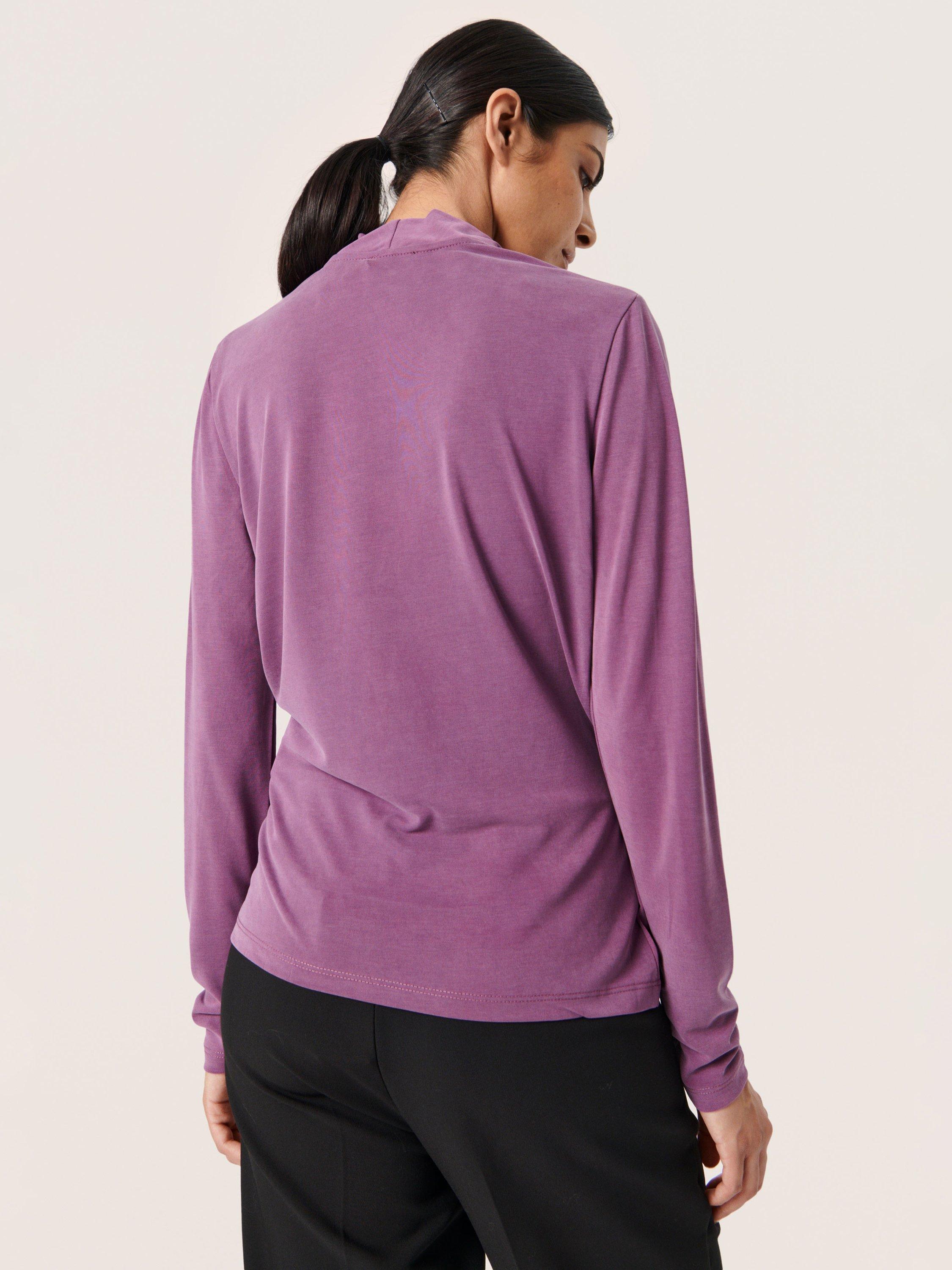 Soaked In Luxury Columbine Long Sleeve Wrap Blouse, Hortensia, S