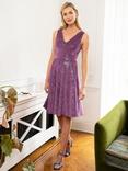 HotSquash Velvet Sequin Fit and Flare Dress