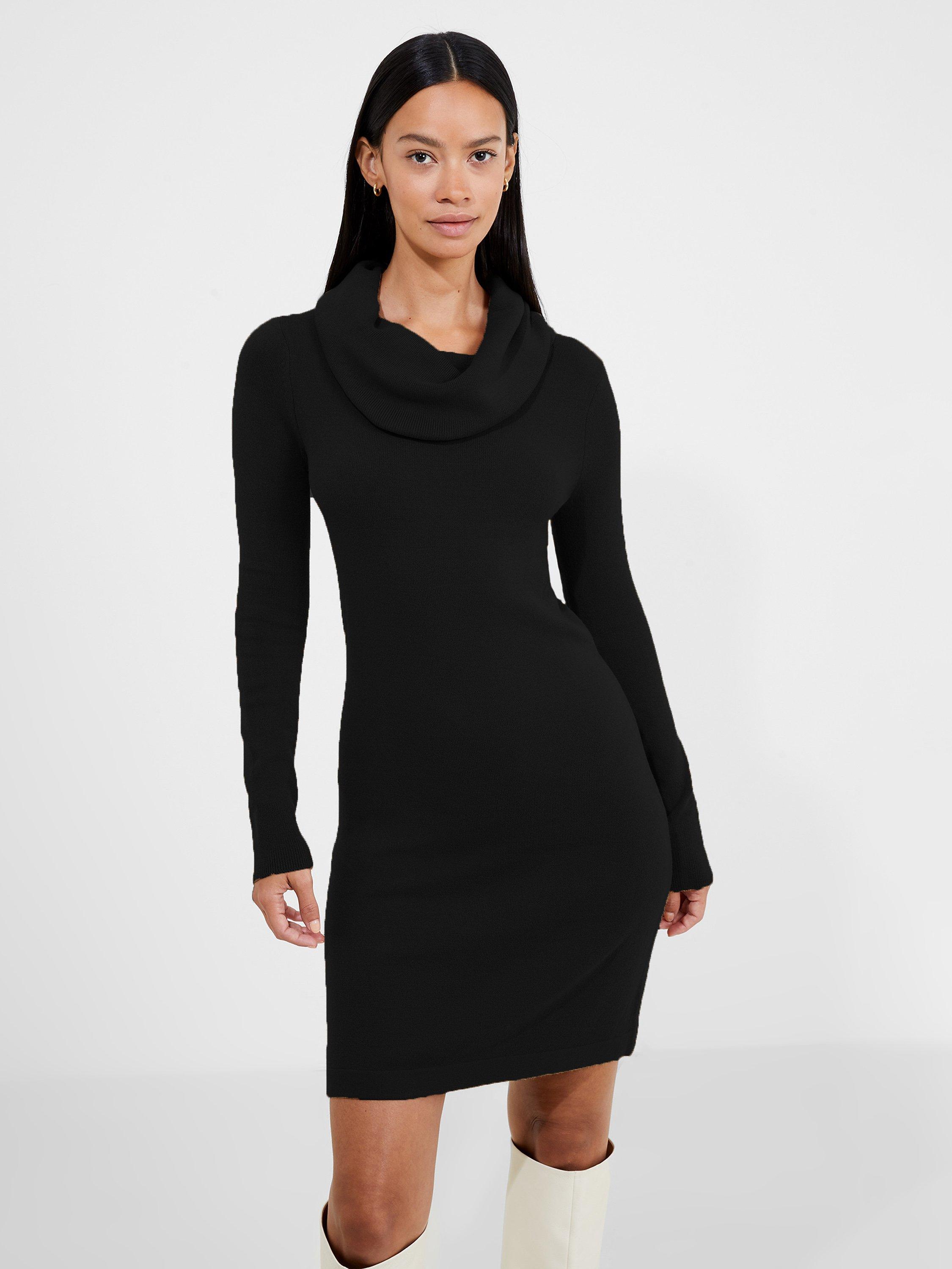 French Connection Babysoft Cowl Neck Jumper Dress Black