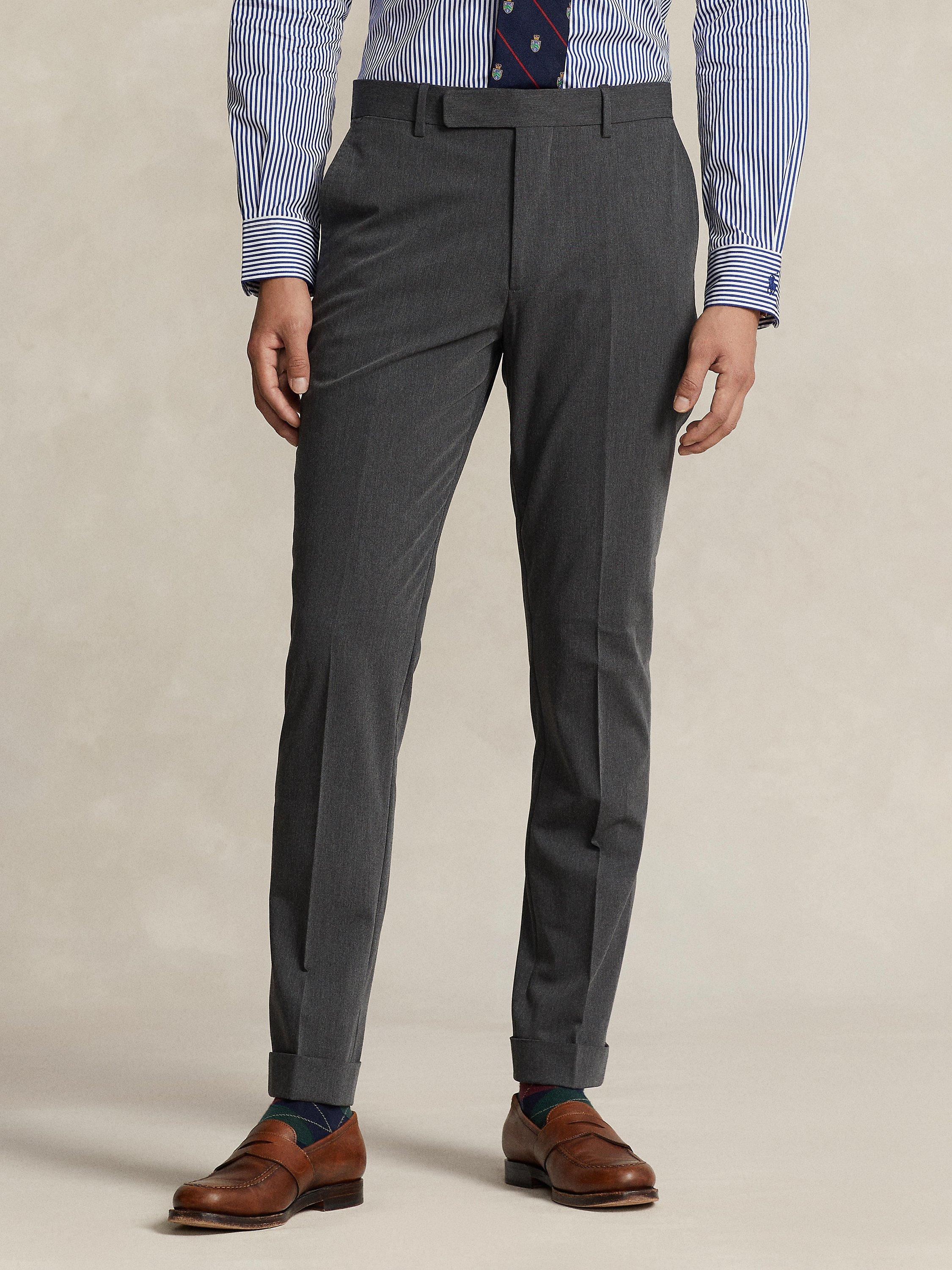 Product image 1 of 6, which shows Polo Ralph Lauren Performance Stretch Twill Trousers, Charcoal, 30R