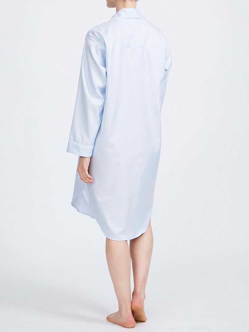 Product image 3 of 3, which shows British Boxers Herringbone Nightshirt, Pearl Blue, XS