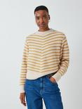 John Lewis Chevron Stripe Jumper, Yellow/Multi