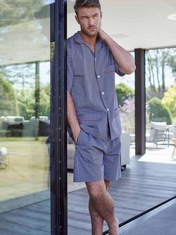 British Boxers Stripe Crisp Cotton Pyjama Set, Winchester