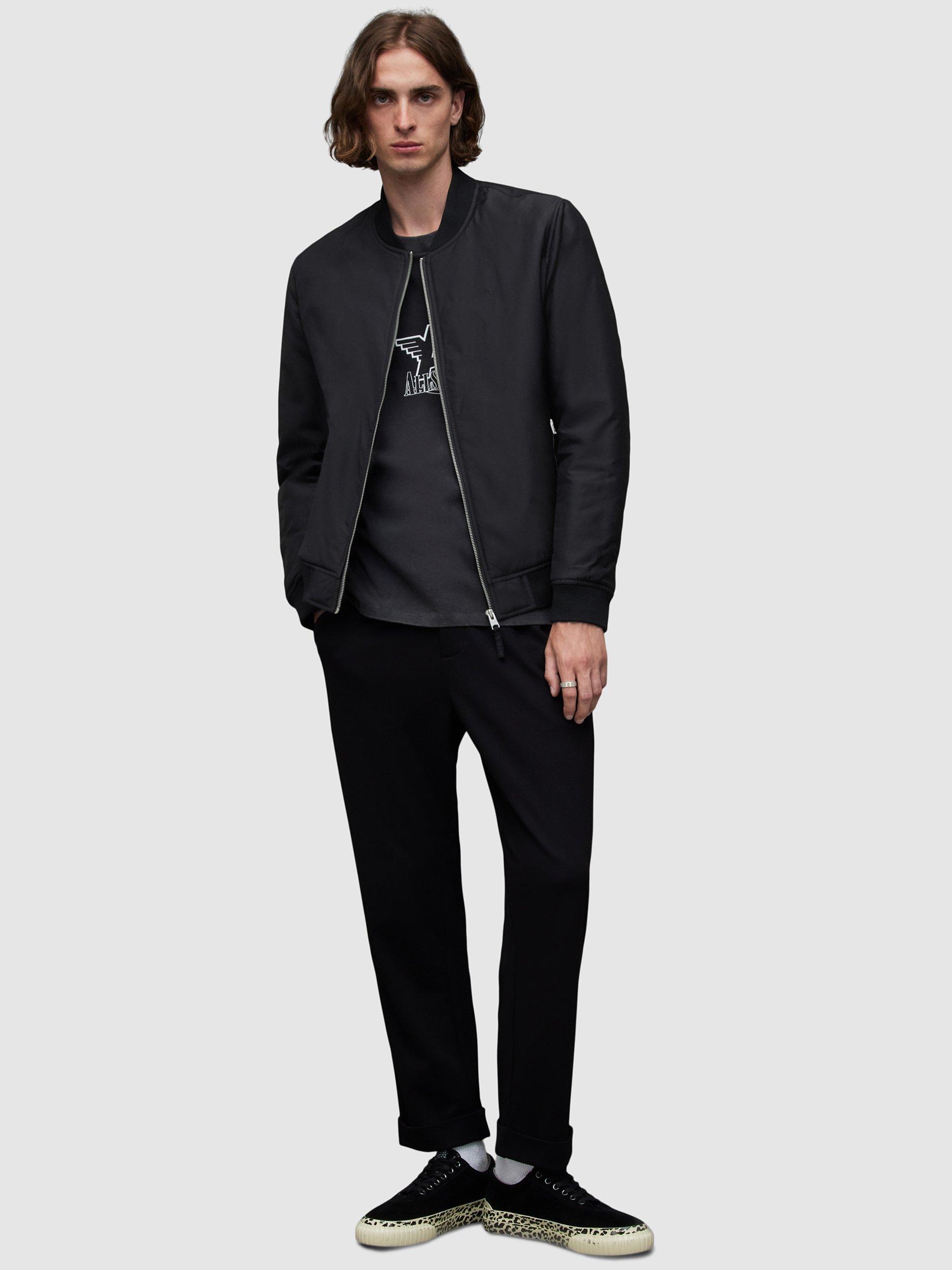 Product image 3 of 7, which shows AllSaints Withrow Bomber Jacket, Black, XXL