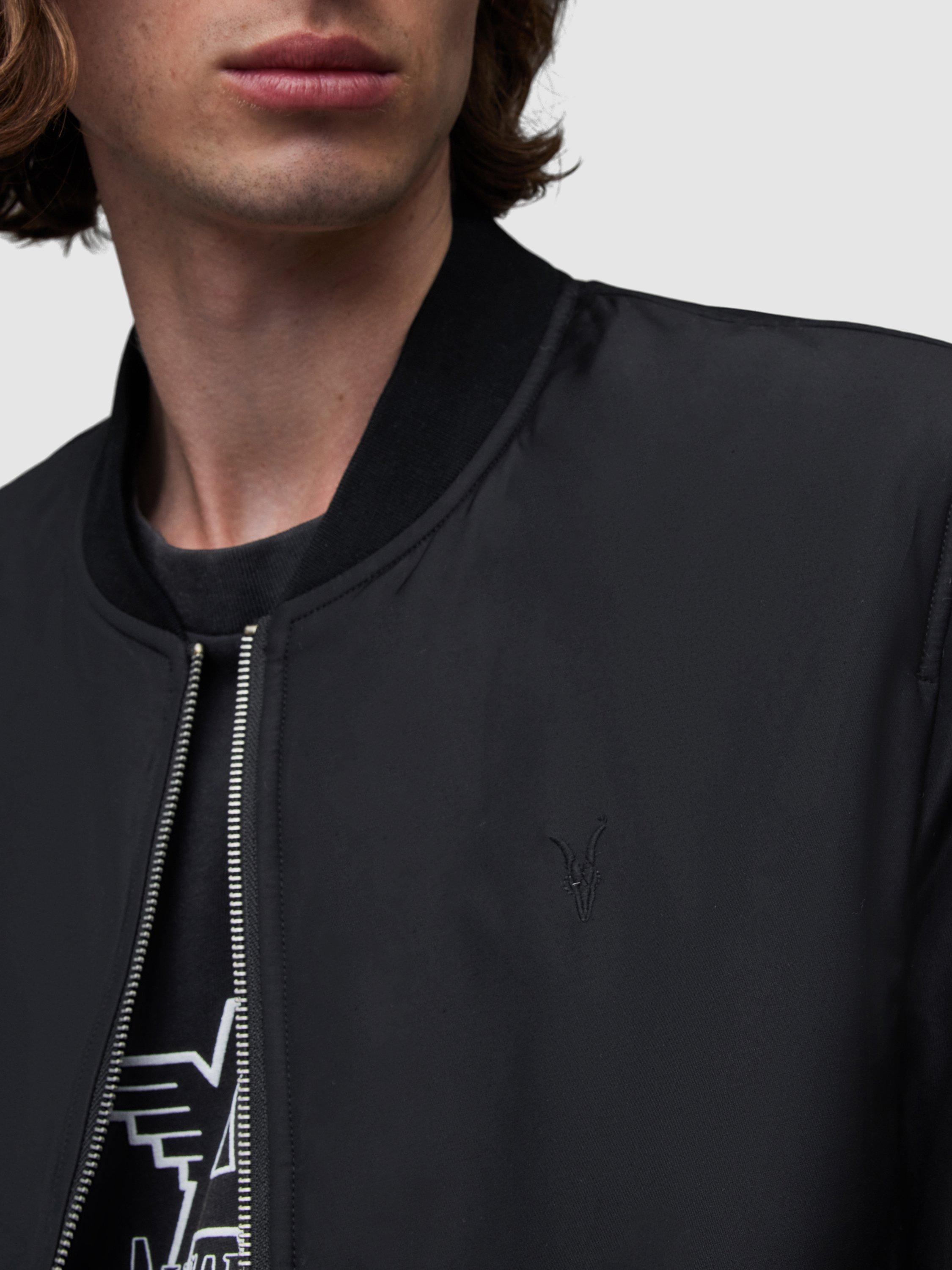 Product image 5 of 7, which shows AllSaints Withrow Bomber Jacket, Black, XXL
