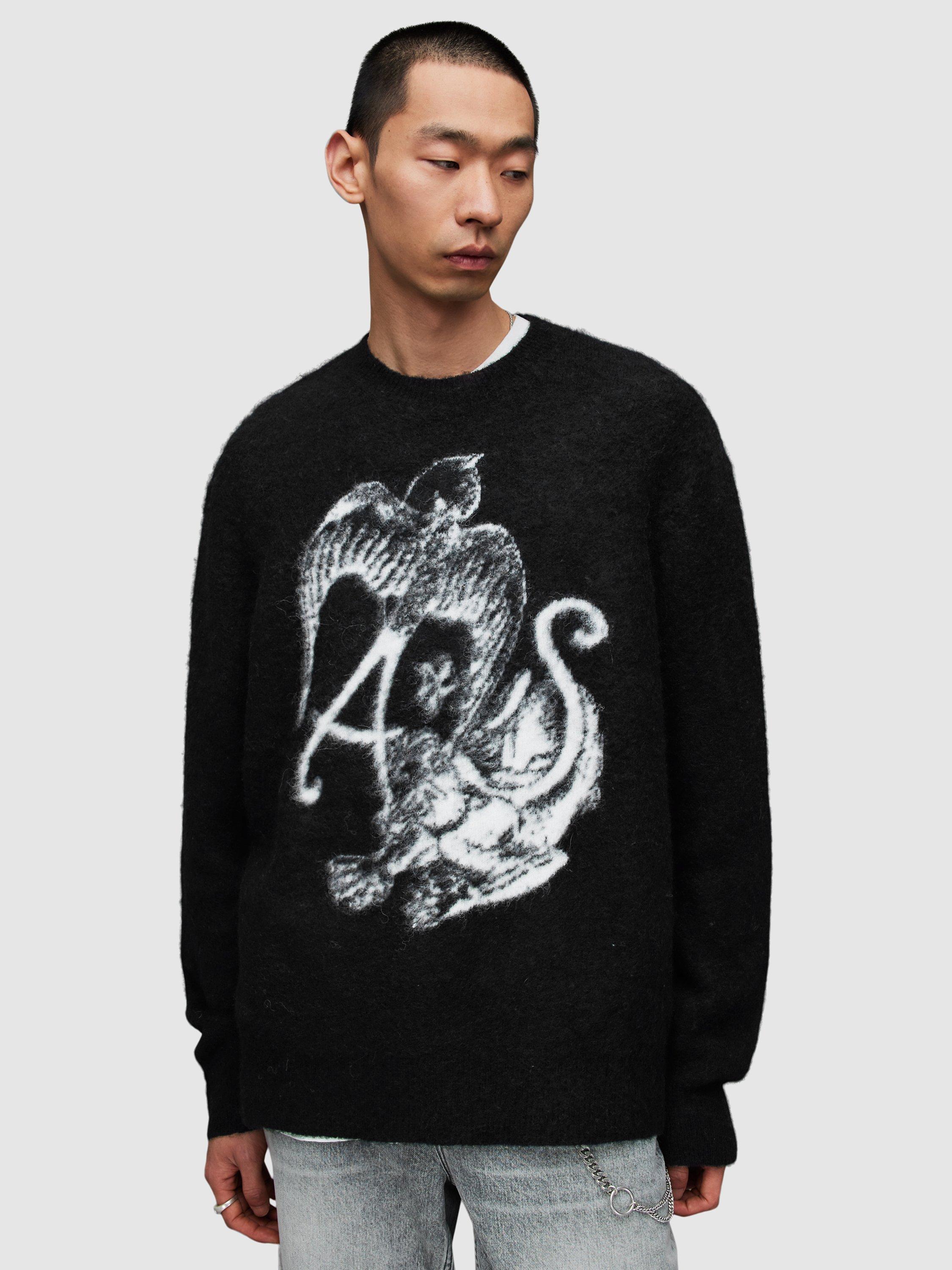 AllSaints Wilder Wool Blend Crew Neck Jumper
