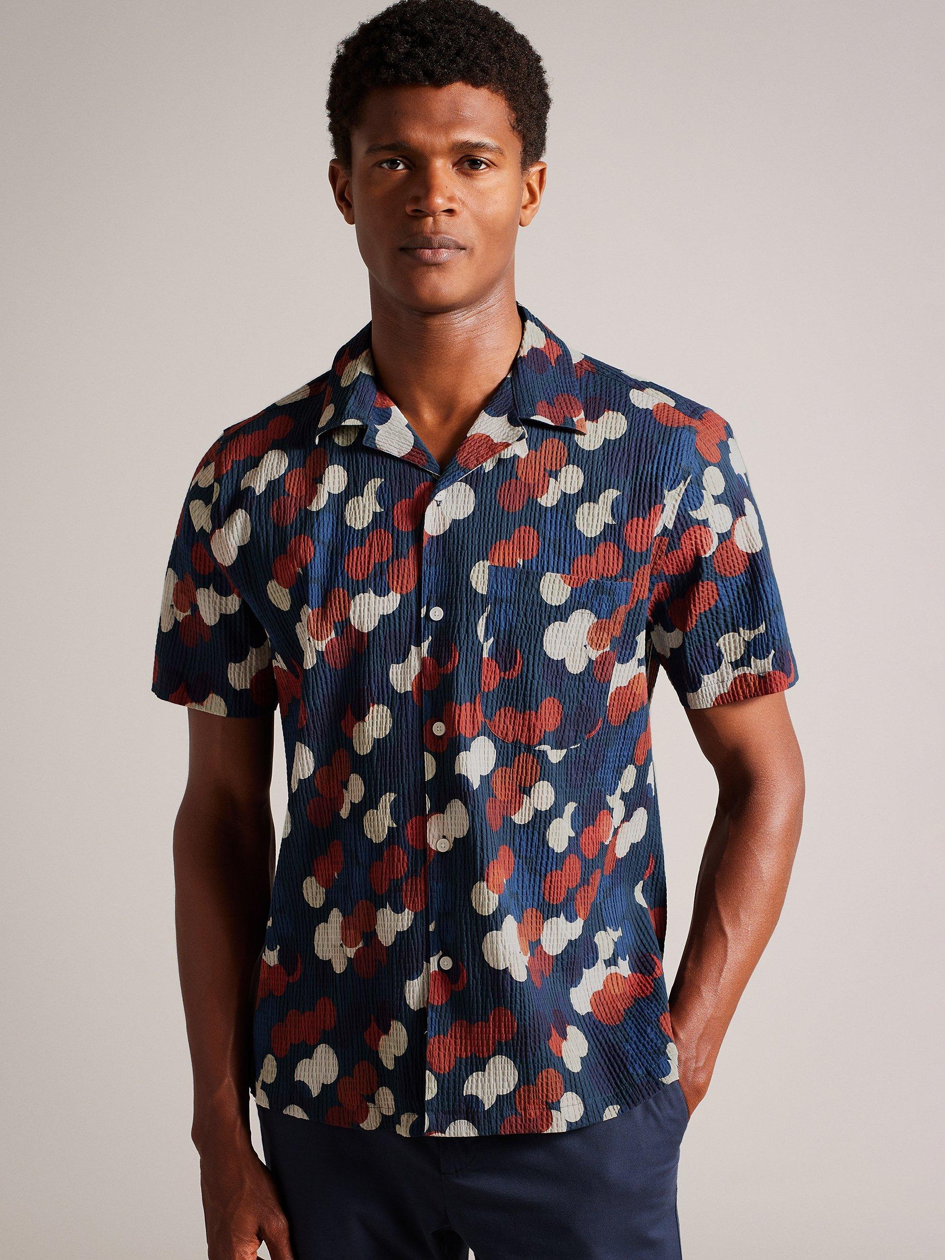 Ted Baker Goyt Seersucker Spot Print Shirt