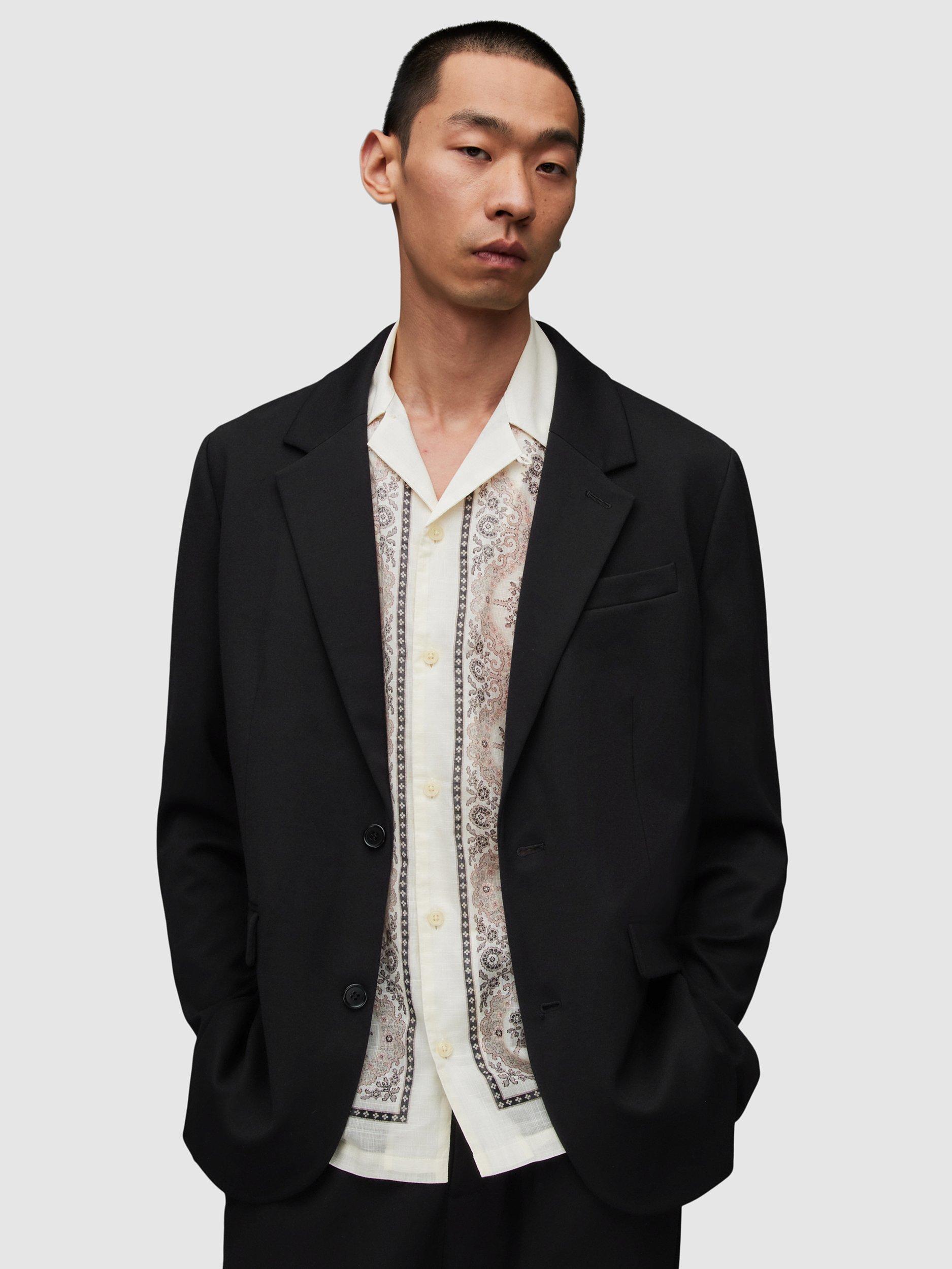 AllSaints Helm Tailored Blazer, Charcoal