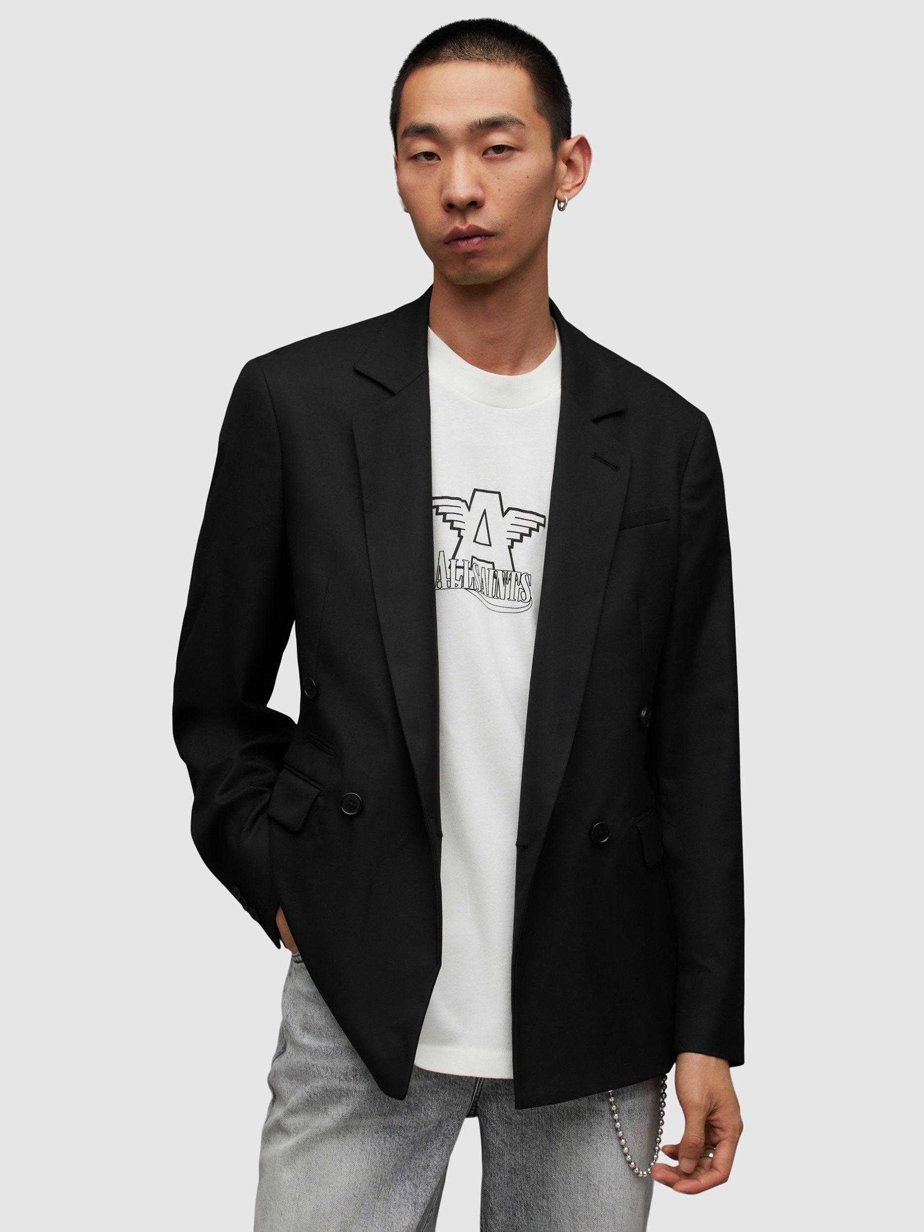 AllSaints Evar Tailored Fit Blazer, Black