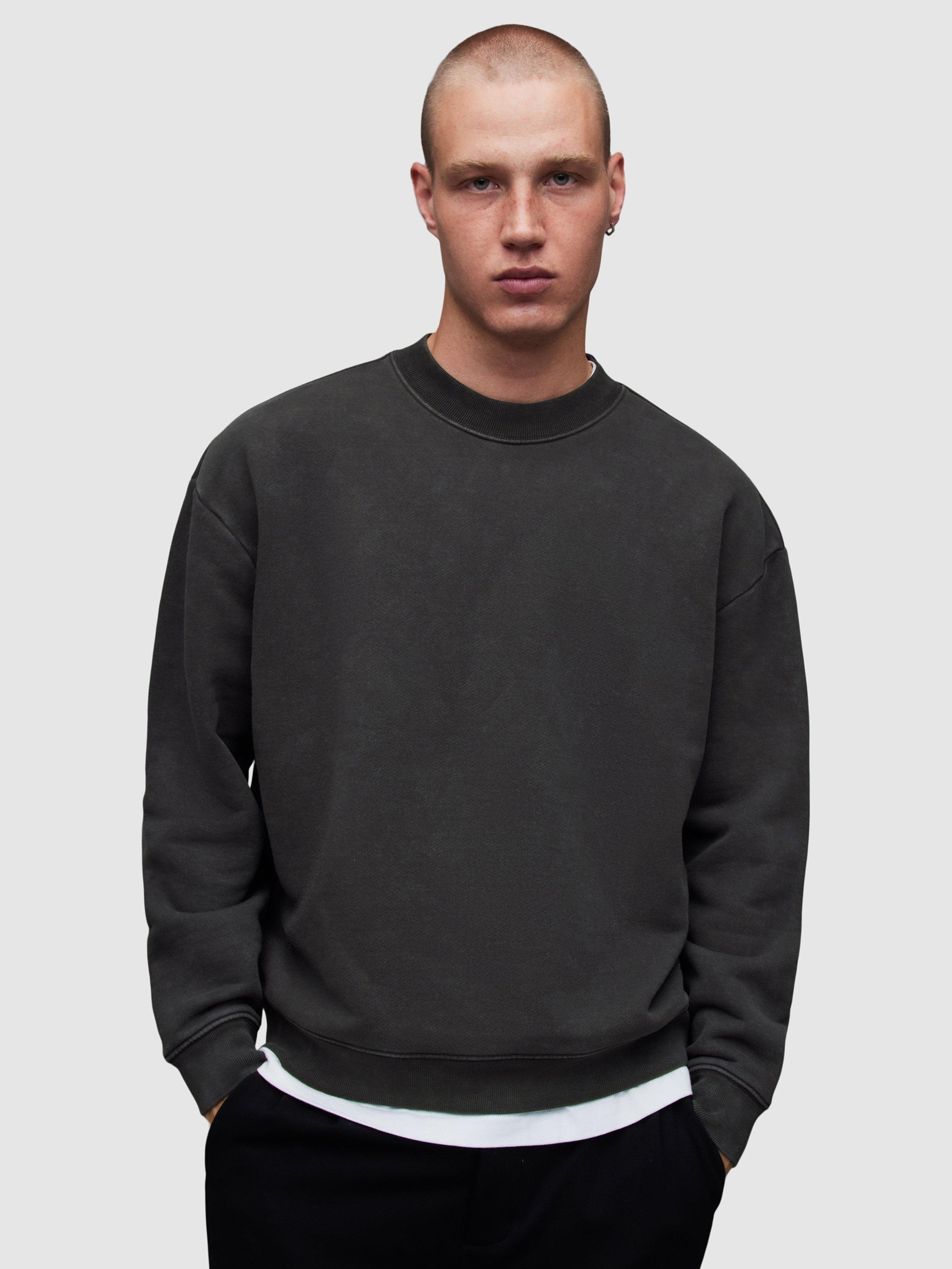 AllSaints Rocco Crew Neck Jumper, Washed Black