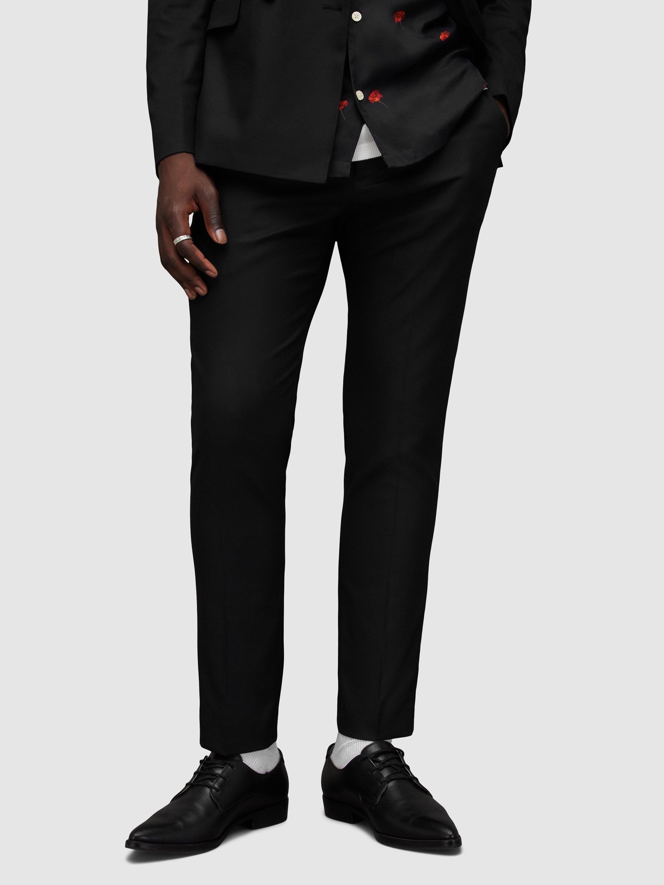 AllSaints Evar Straight Trousers, Black