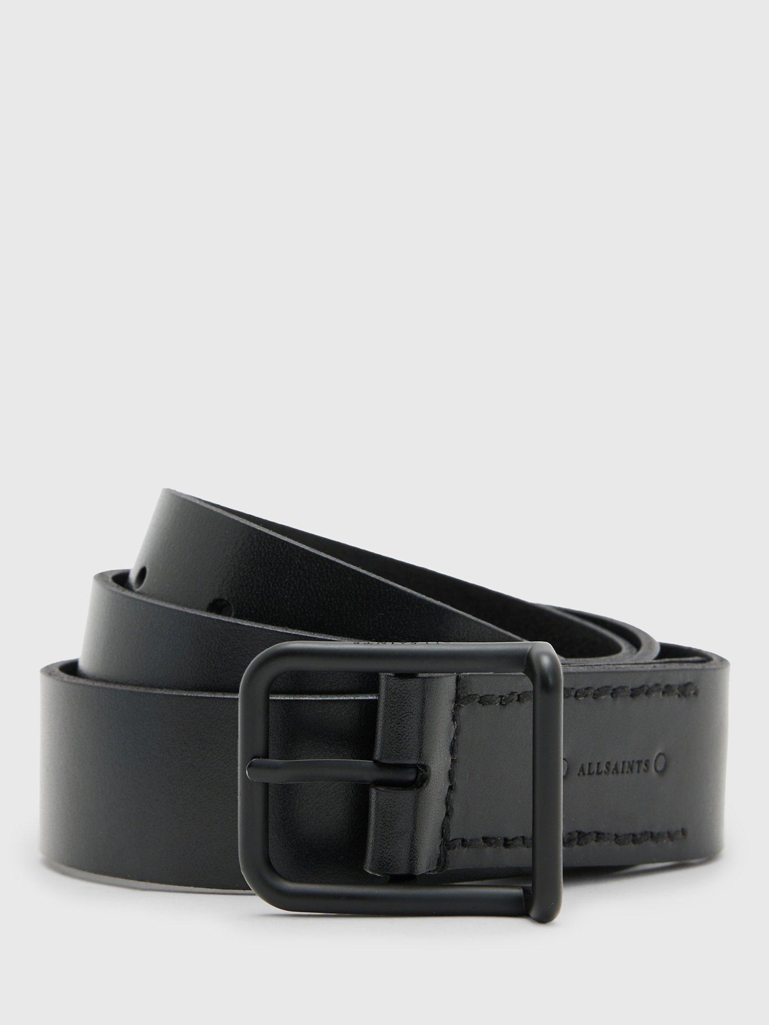 AllSaints Eli Matte 35MM Belt, Black