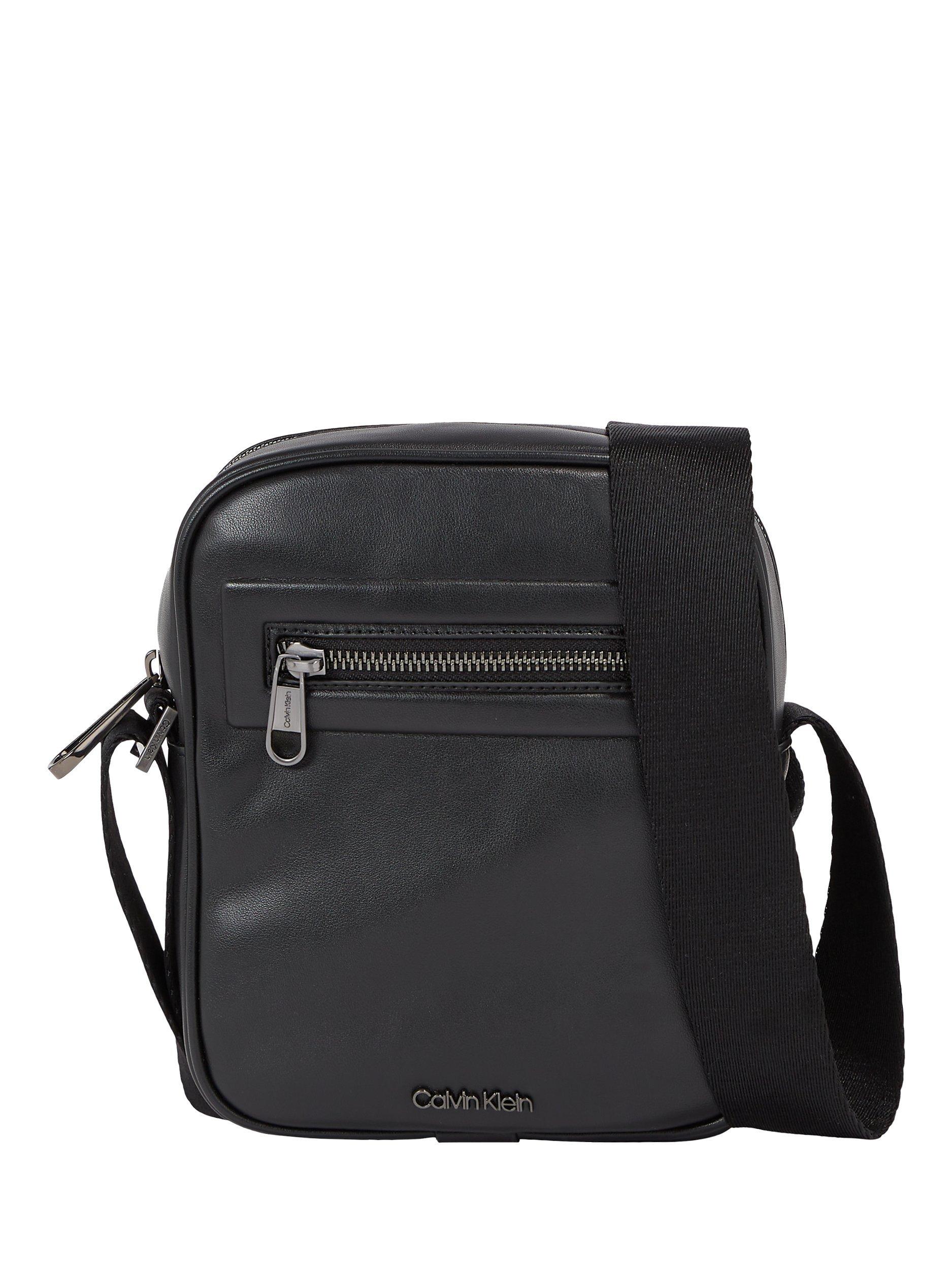 Calvin Klein Elevated Reporter Bag, Black Smooth