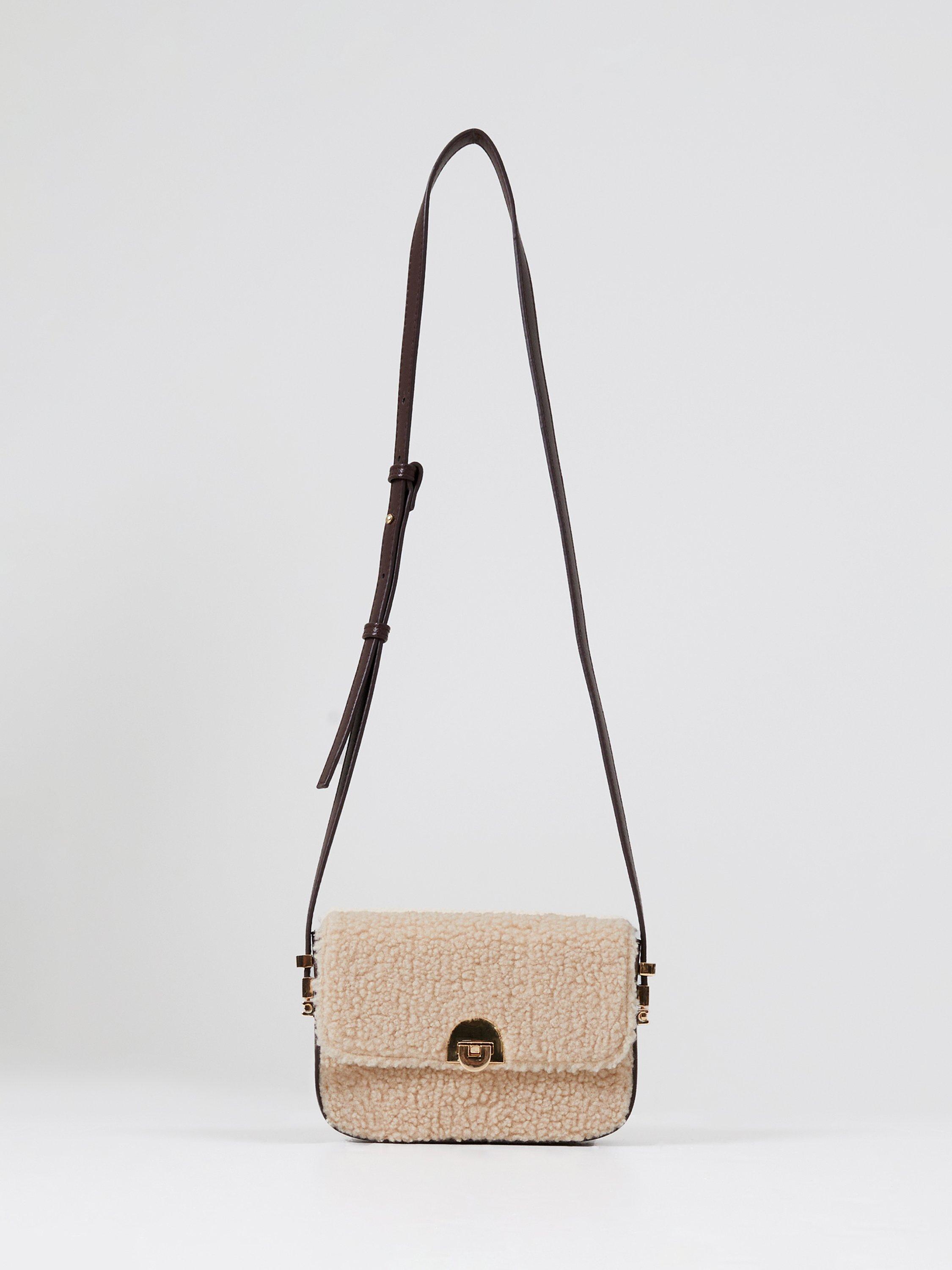 Great Plains Shearling Crossbody Bag, Natural