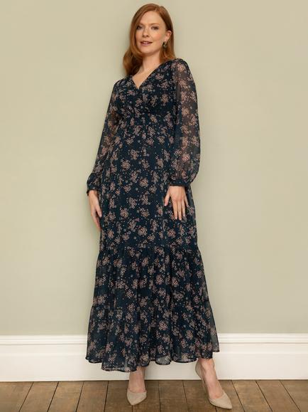Tiffany Rose Maternity Bella Maxi Dress, Ditsy Navy Floral, Ditsy Navy Floral