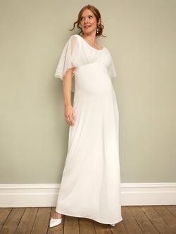 Tiffany Rose Vintage Cape Maternity Wedding Dress, Ivory, Ivory