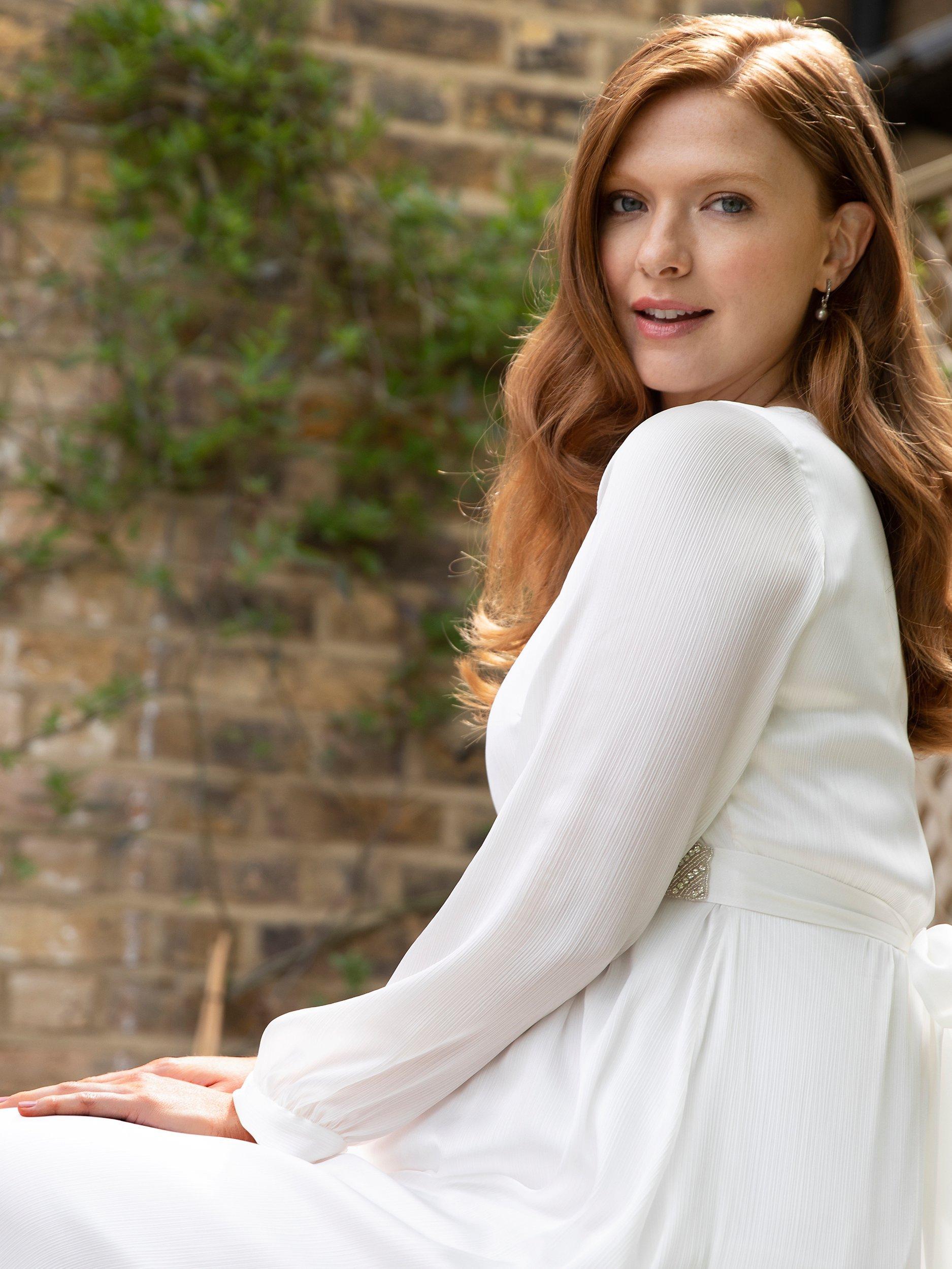 Product image 6 of 8, which shows Tiffany Rose Aurora Maternity Wedding Dress, Ivory, 12-14