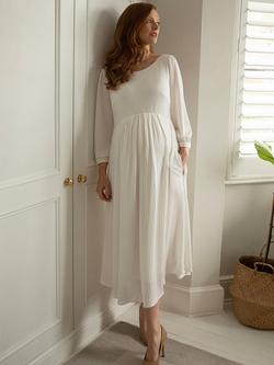 Tiffany Rose Maternity Isla Maternity Ribbed Jersey Dress - view 2, Ivory