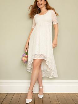 Tiffany Rose Hailey Asymmetric Maternity Dress, Ivory, Ivory