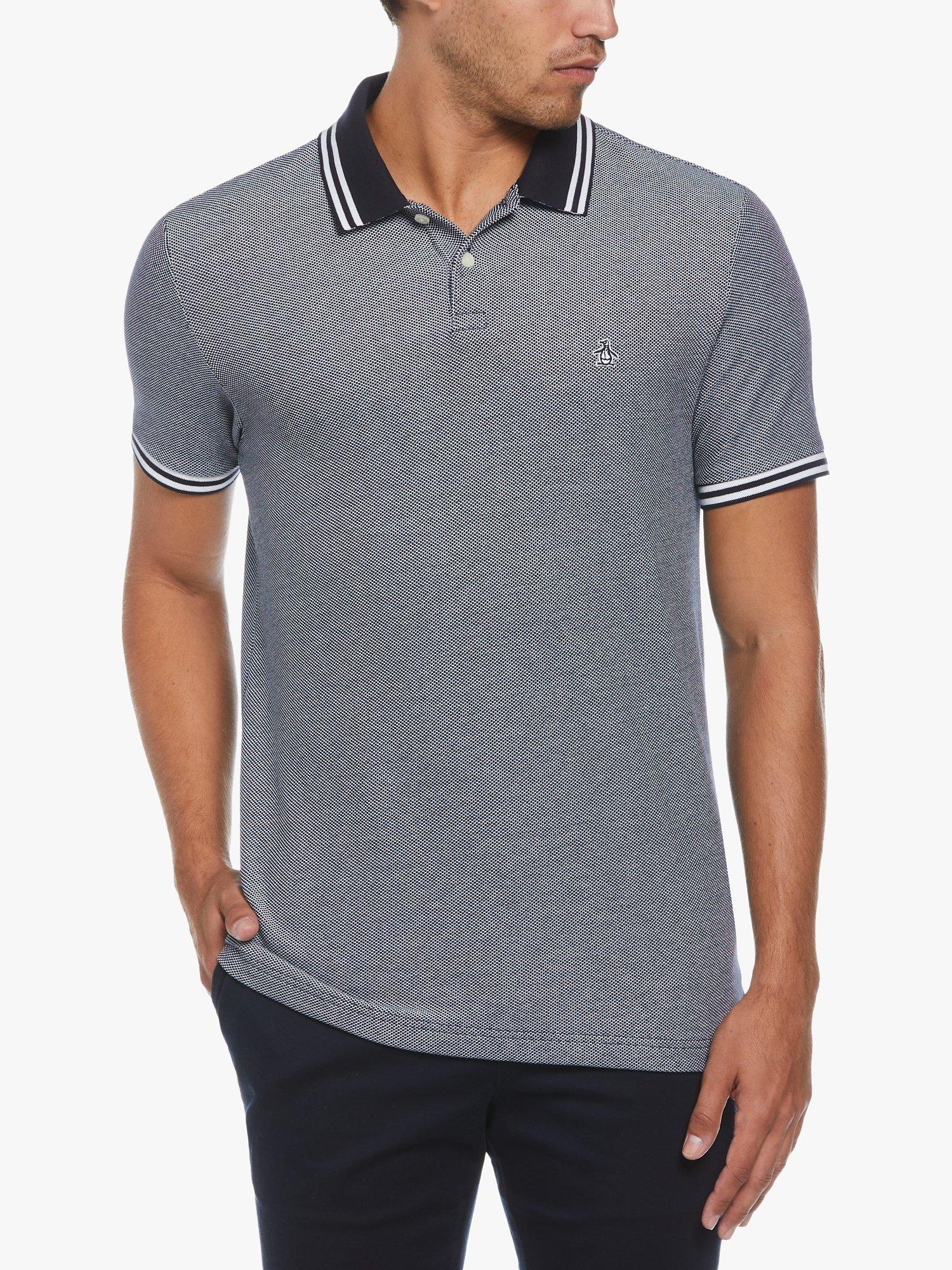 Original Penguin Birdseye Pique Polo, Dark Sapphire