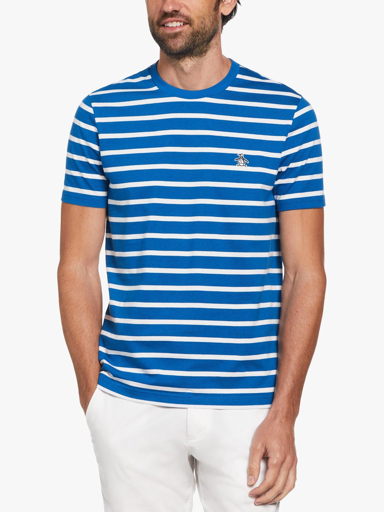 Original Penguin Breton Stripe T-Shirt, Classic Blue