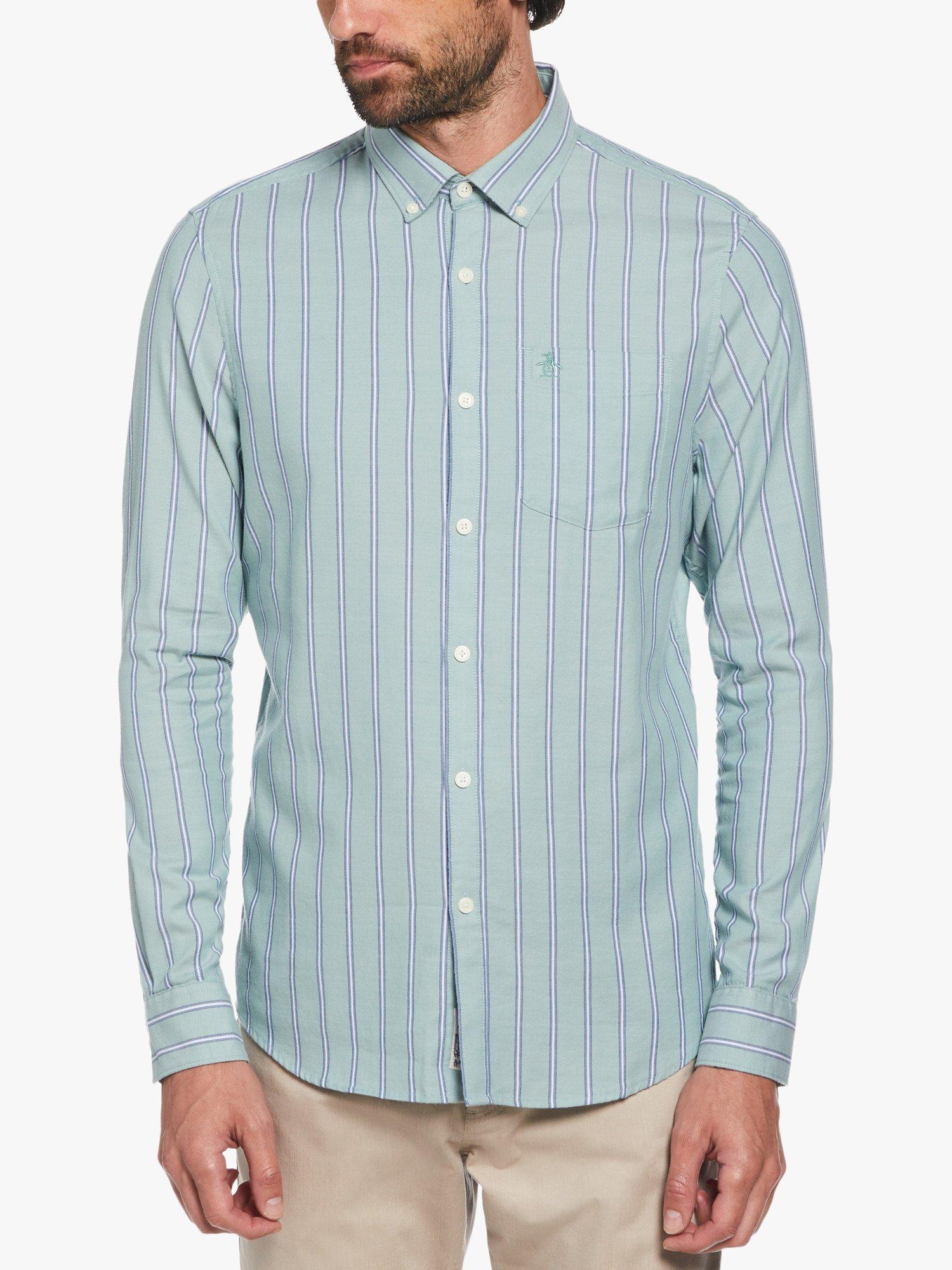 Original Penguin Vertical Stripe Shirt, Oil Blue