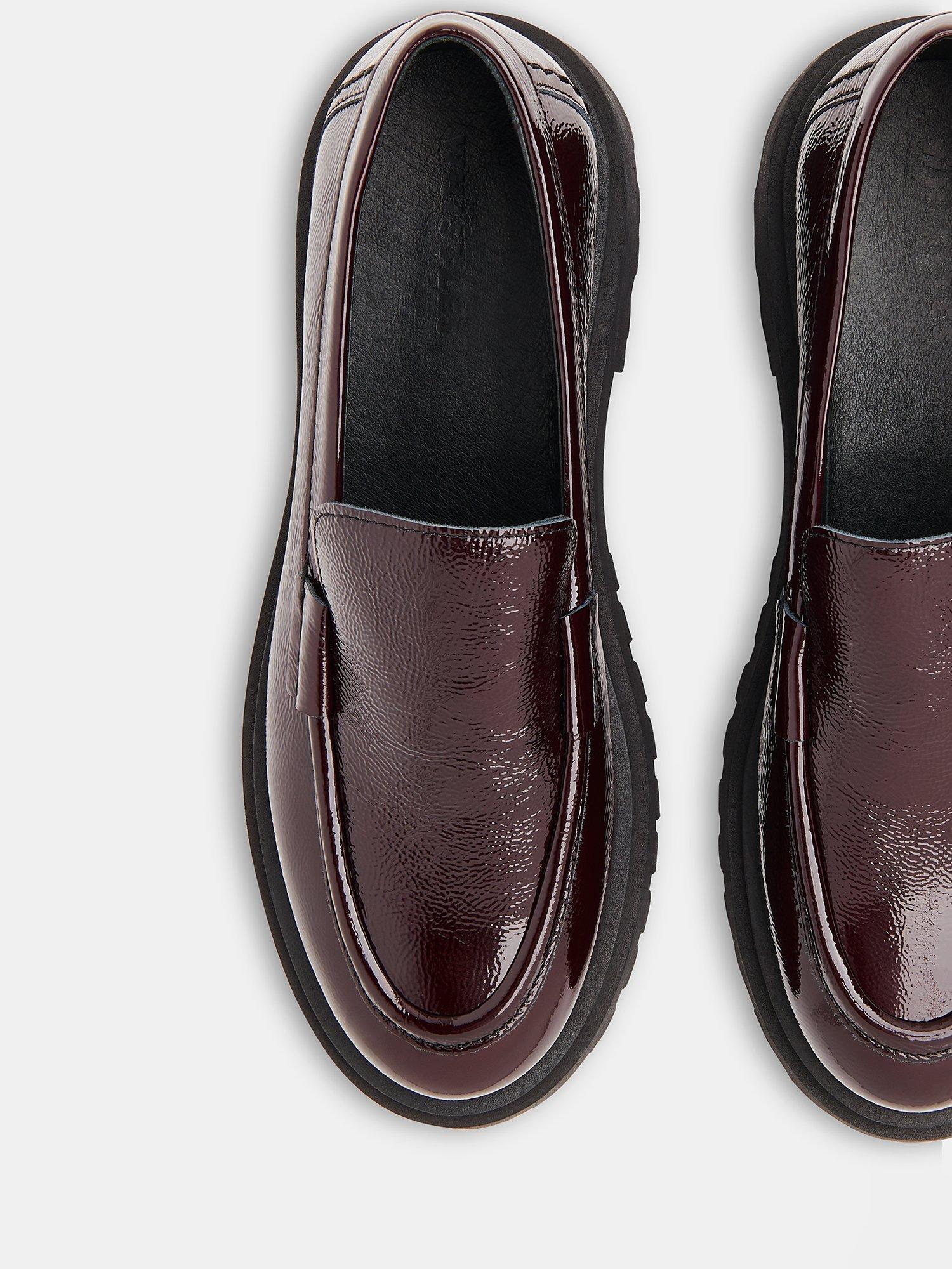 Product image 3 of 3, which shows Whistles Aerton Leather Chunky Loafers, Burgundy, 3