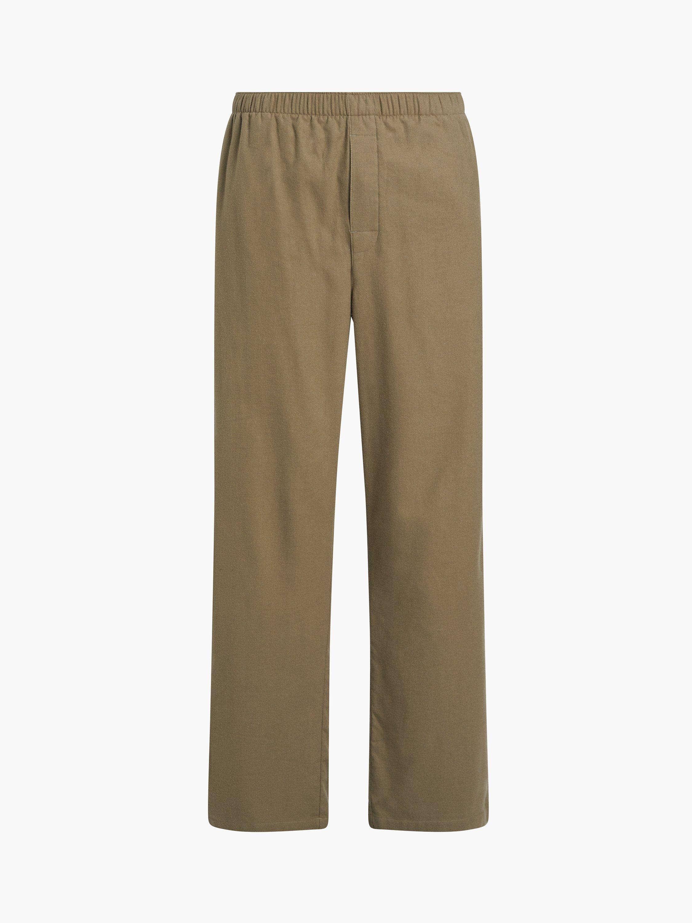Calvin Klein Pure Flannel Pyjama Bottoms, Dusky Green