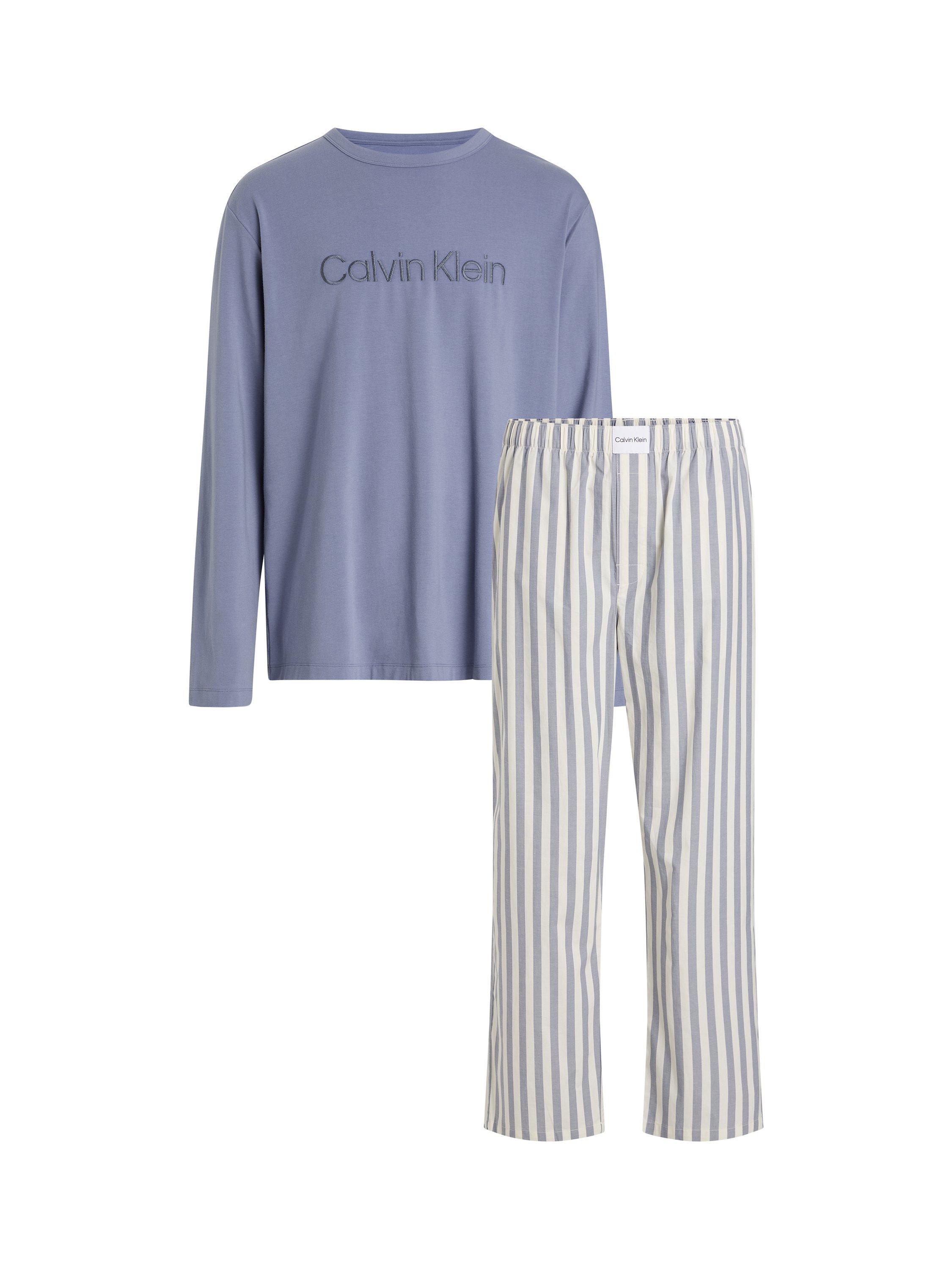 Calvin Klein Pure Cotton Sleep Set, Blue/Multi