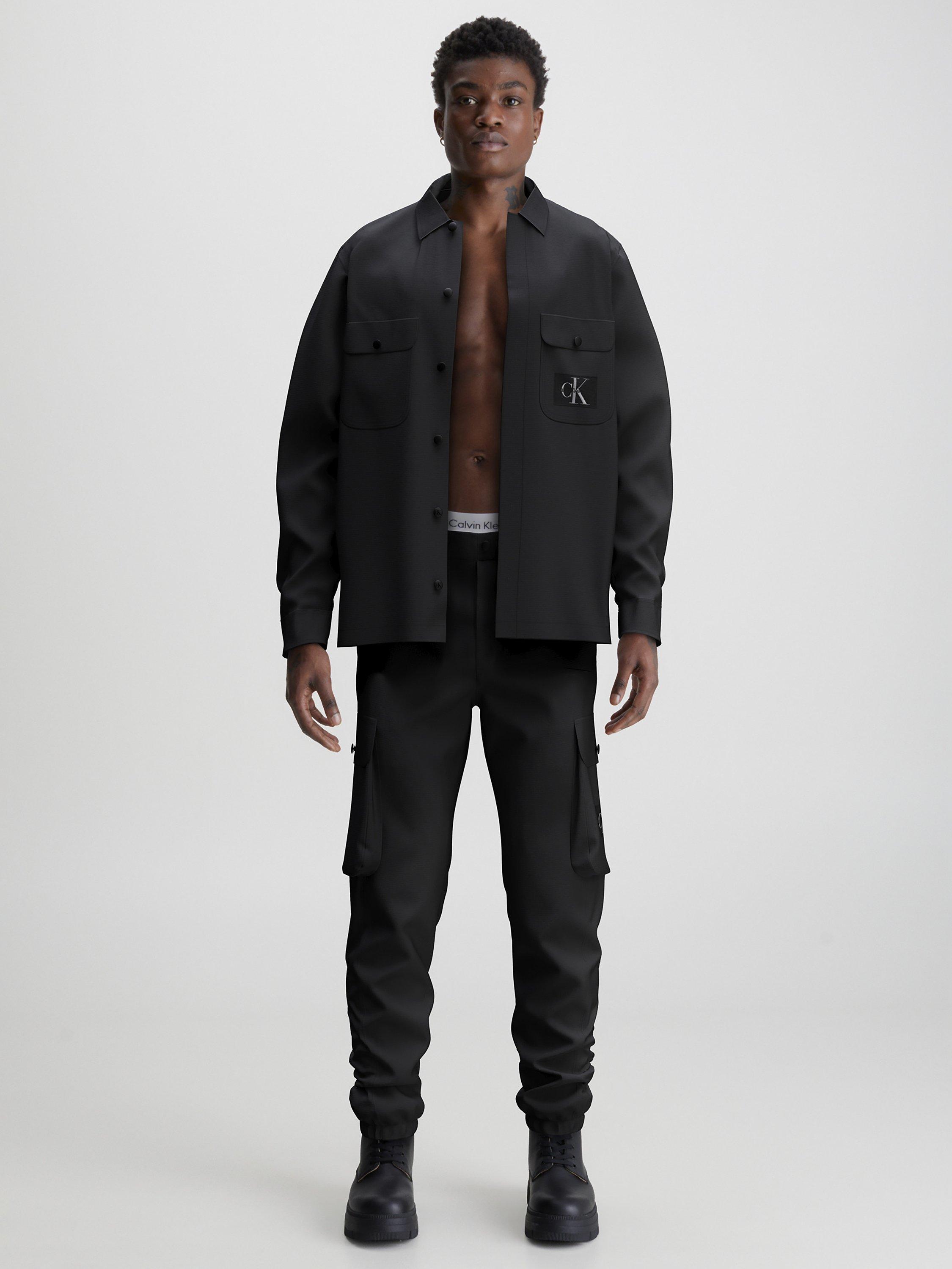 Calvin Klein Skinny Cargo Trousers, Black
