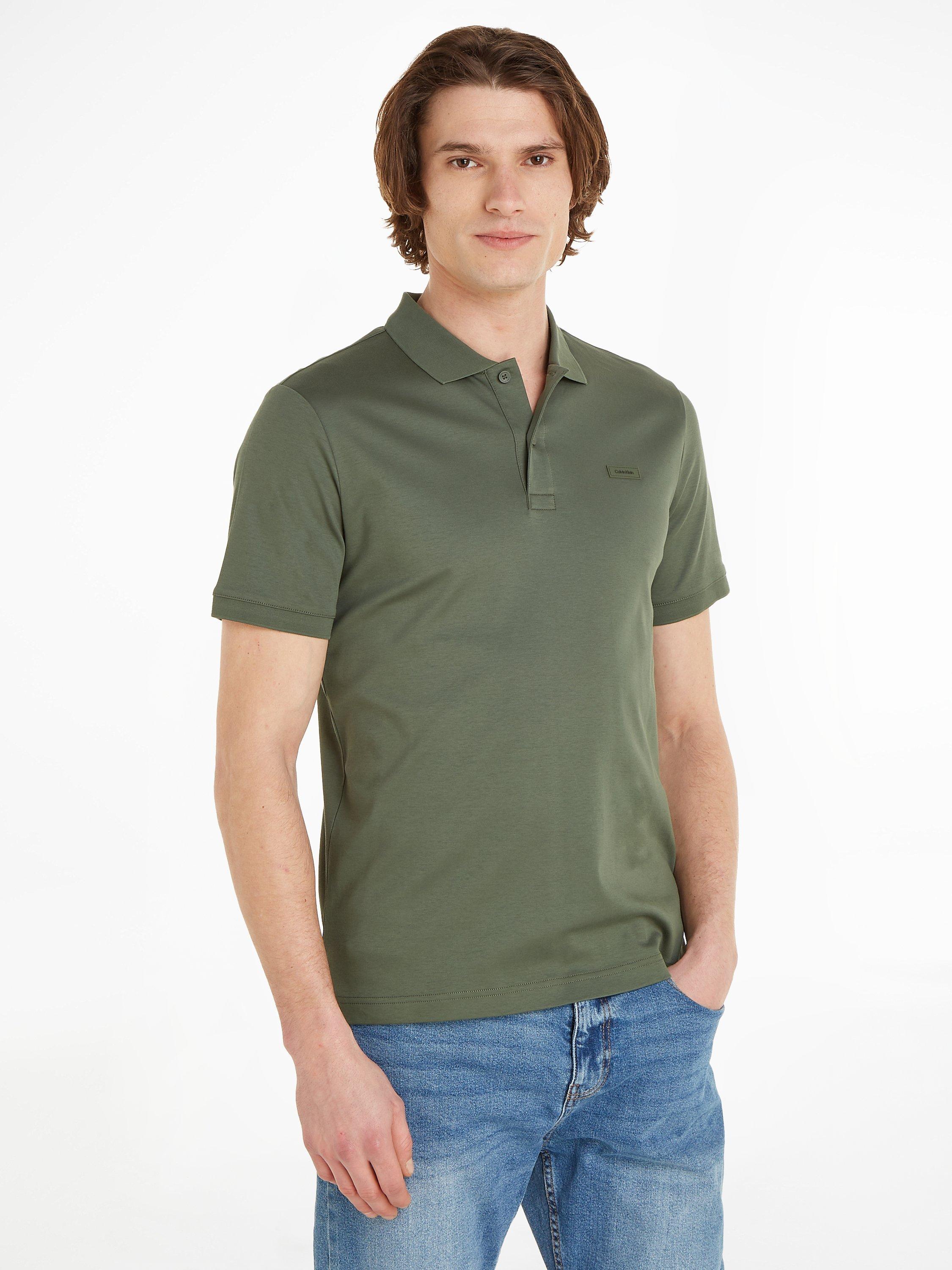 Product image 1 of 6, which shows Calvin Klein Slim Fit Polo Shirt, Thyme, S