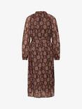 Noa Noa Nicoline Floral Midi Dress, Brown/Pink