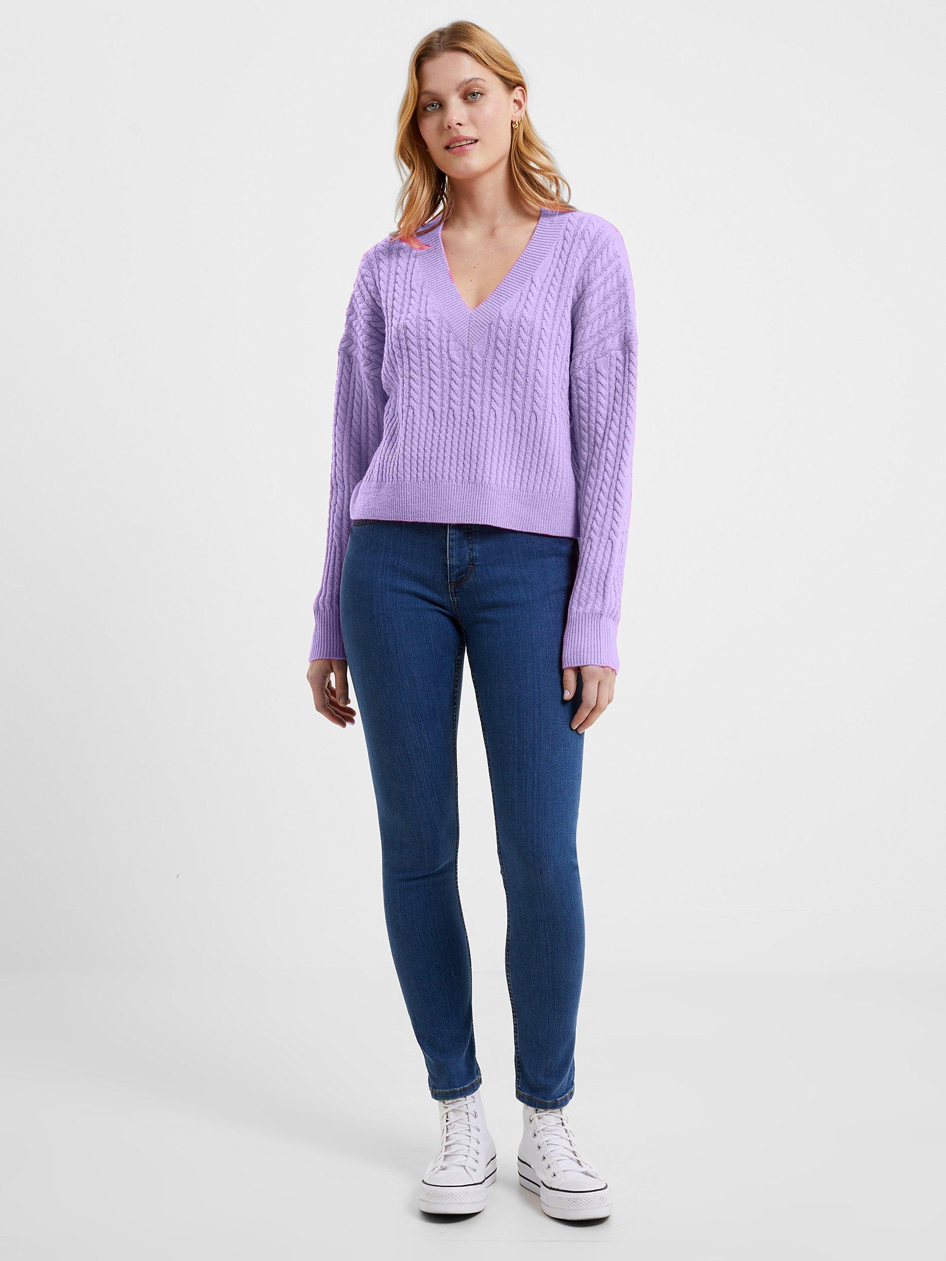 French Connection Babysoft Knitted Jumper, Violet Storm