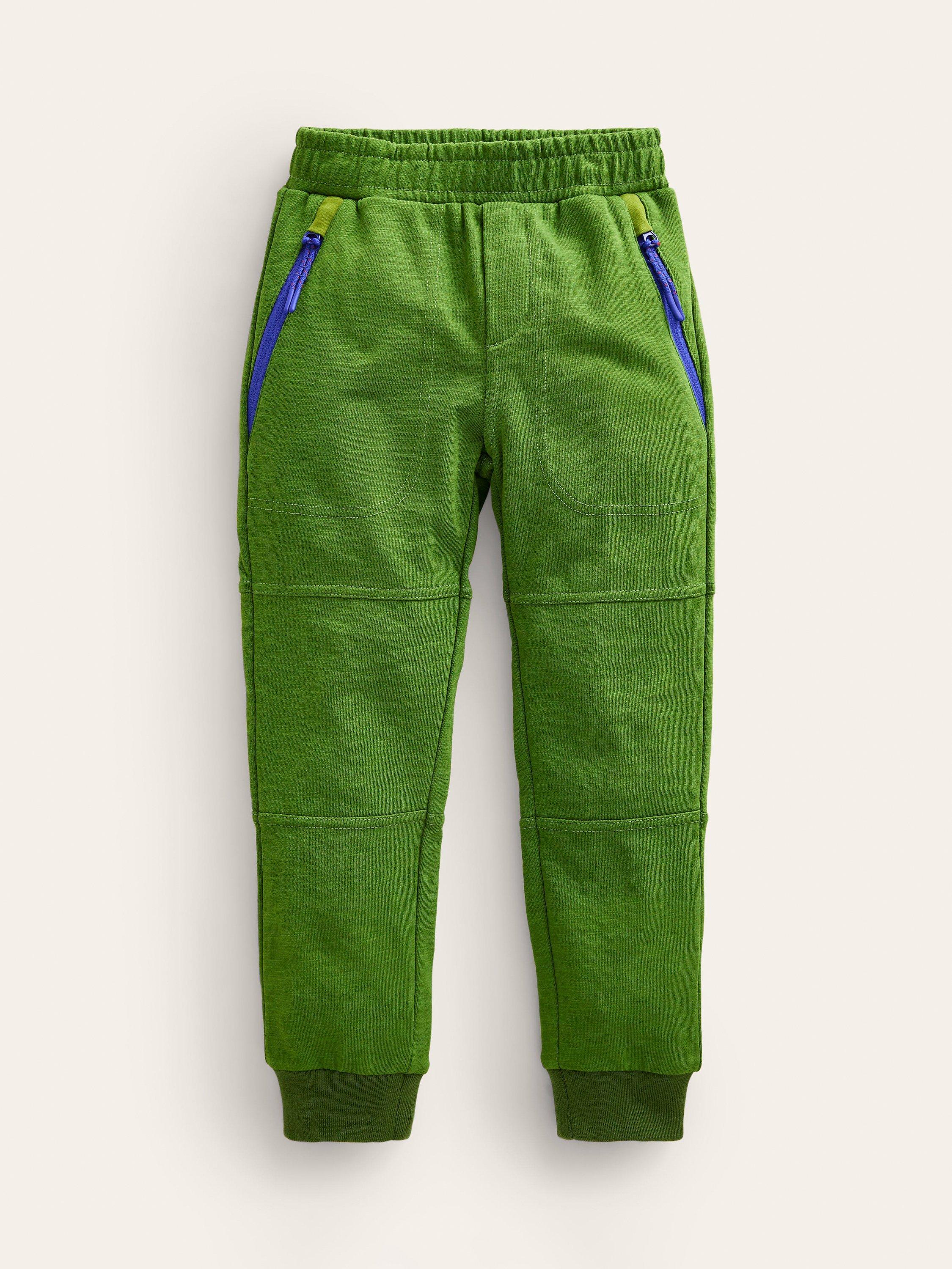 Mini Boden Kids' Reinforced Knee Joggers, Safari Green