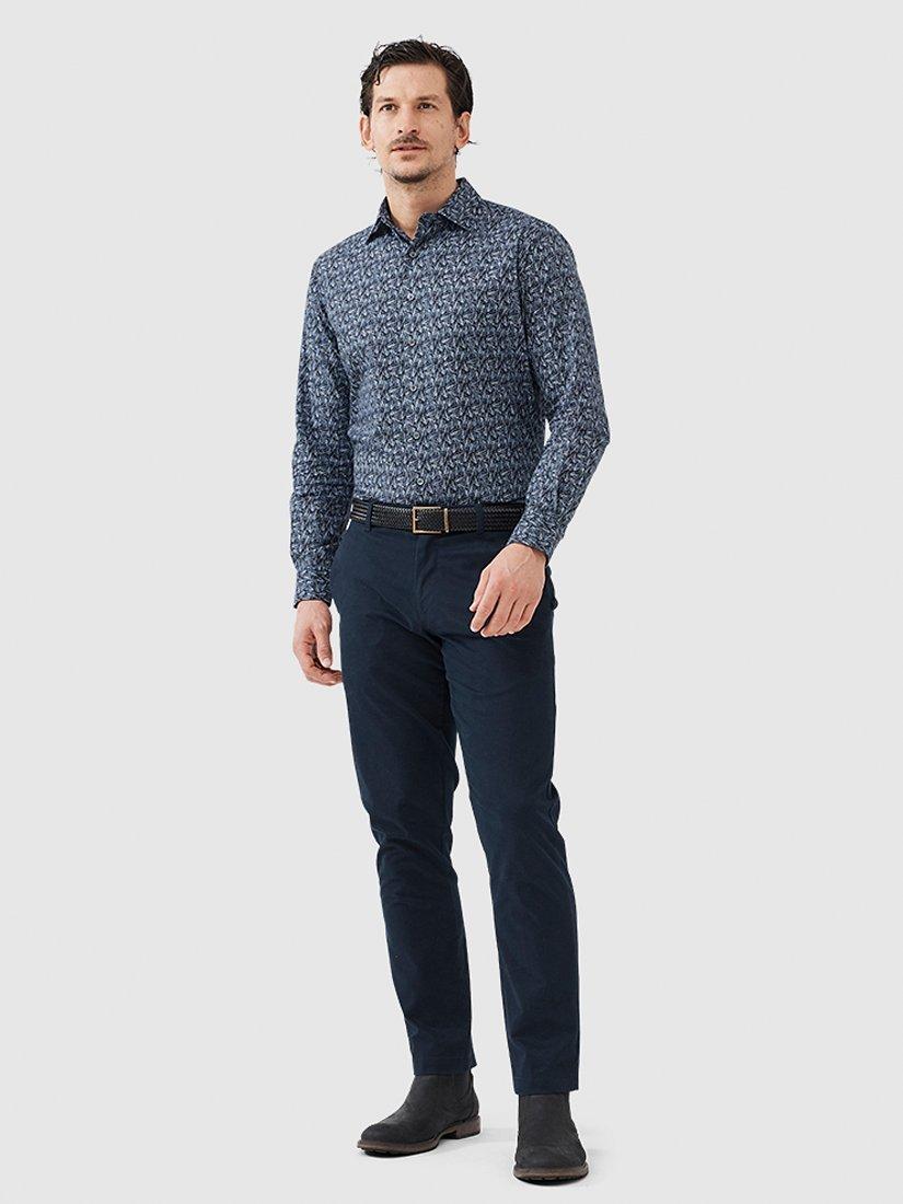 Rodd & Gunn Pepin Island Long Sleeve Shirt, Navy/Multi