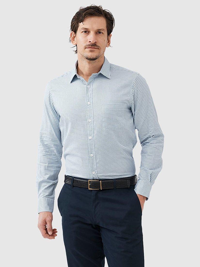 Rodd & Gunn Beaumont Long Sleeve Regular Fit Shirt, Blue/White