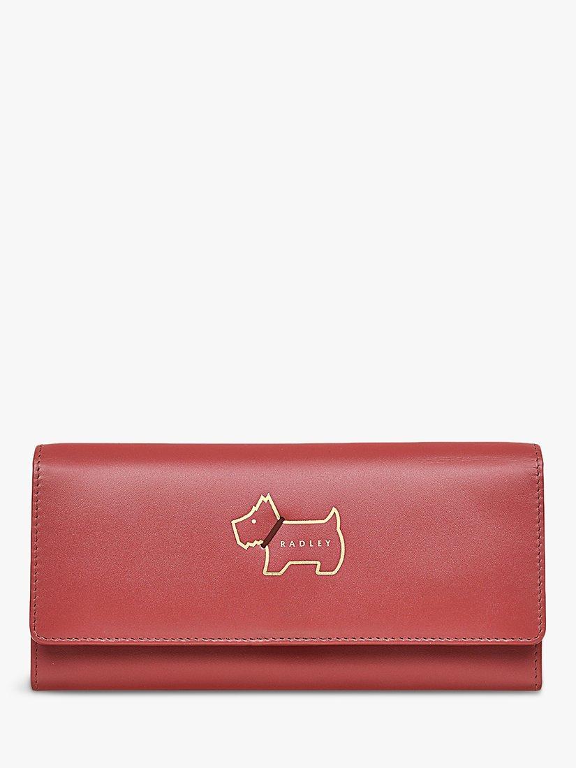 Radley Heritage Dog Outline Large Leather Matinee Purse, Copper Pink, One Size