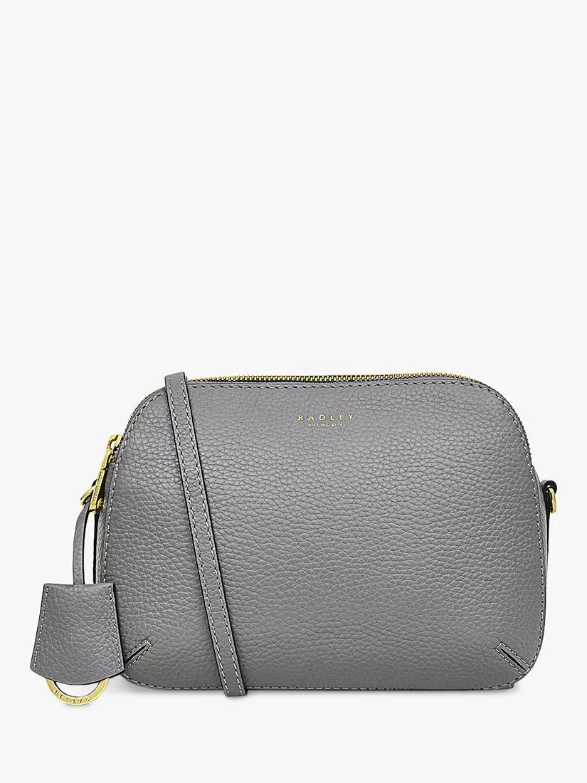 Women s Grey Leather Handbags Bags Purses John Lewis Partners