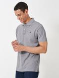 Crew Clothing Classic Pique Cotton Polo Shirt, Marl Grey