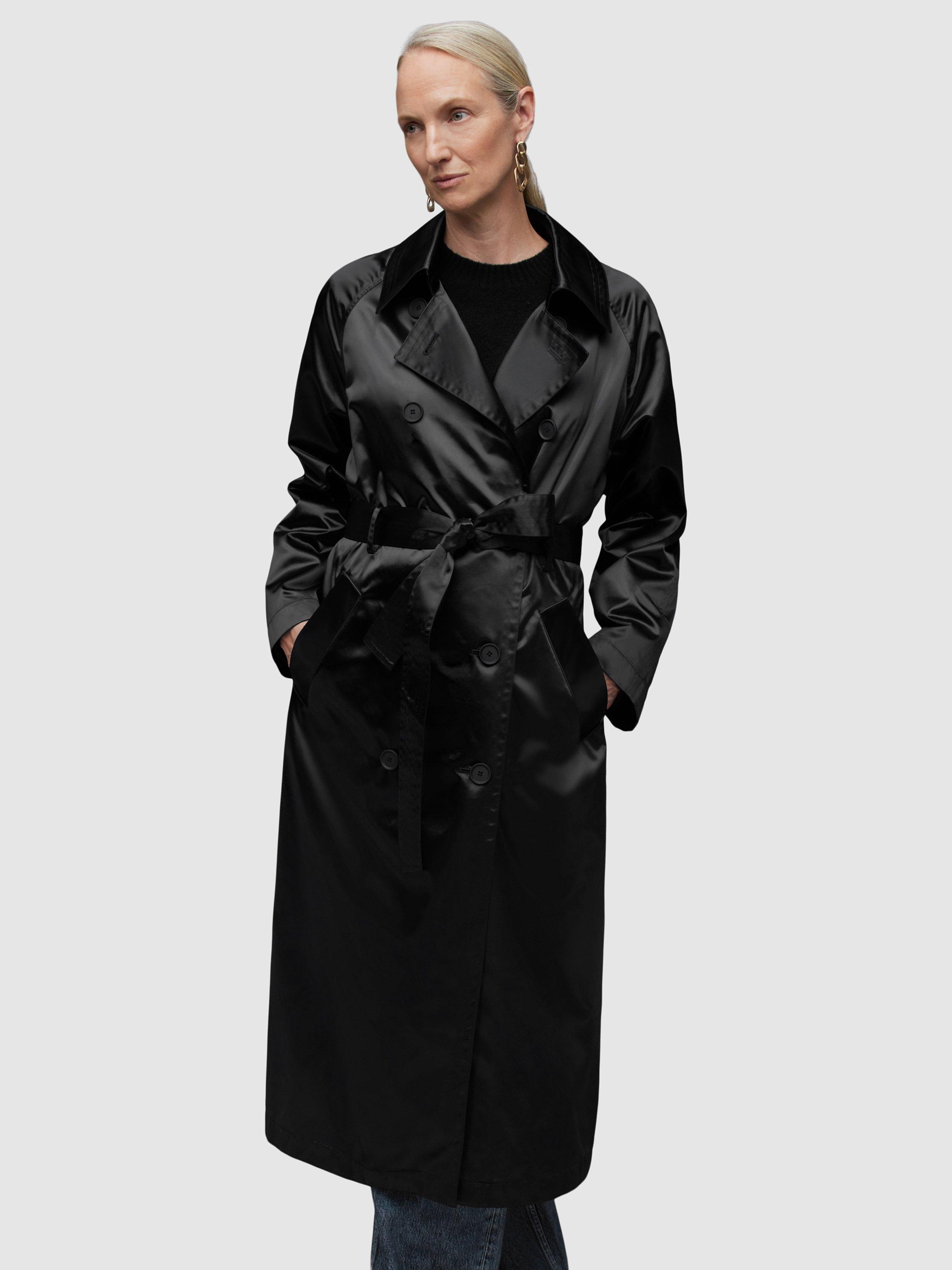 AllSaints Elltee Toni Trench Coat, Black