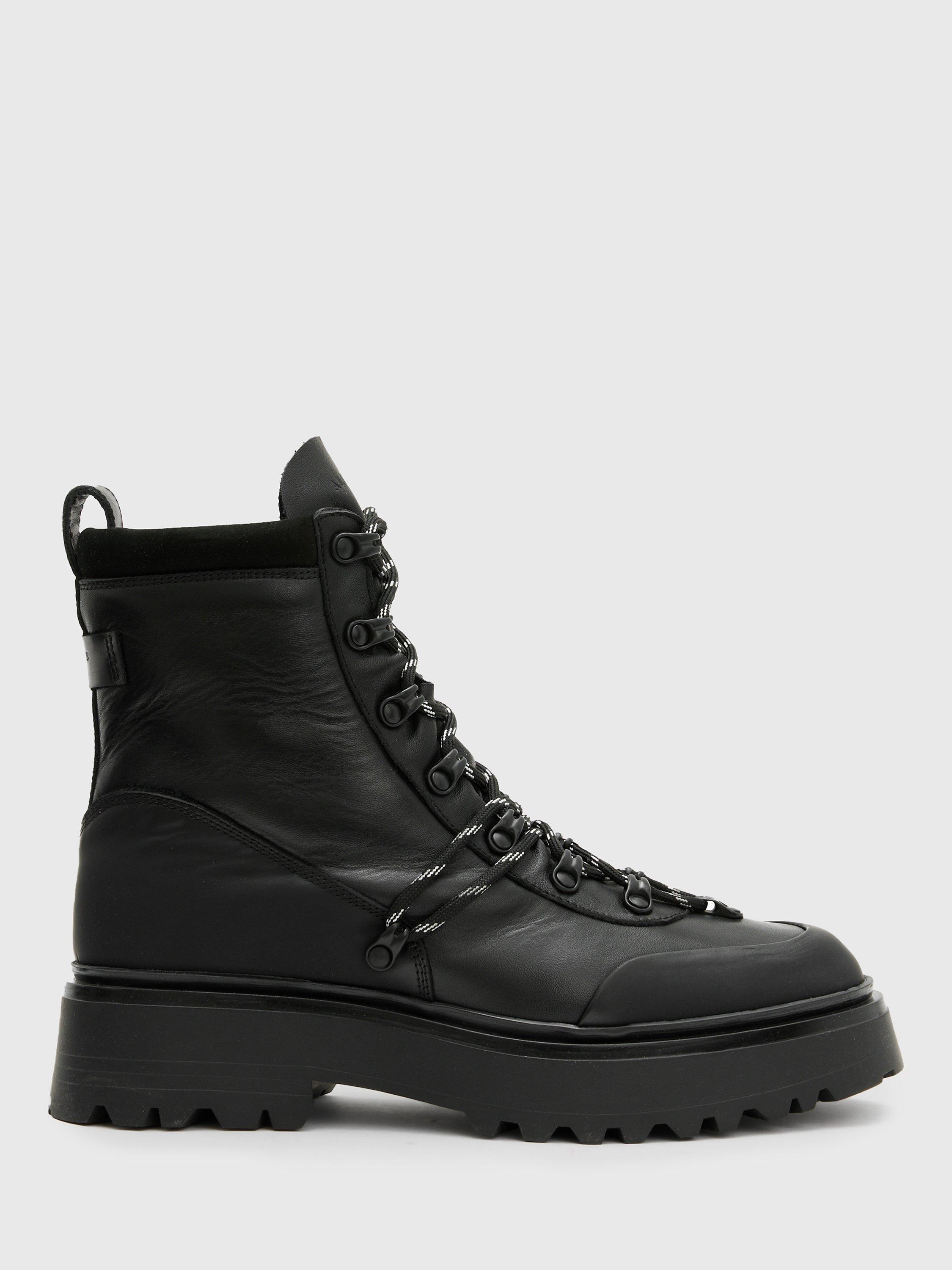 AllSaints Ker Leather Ankle Boots, Black
