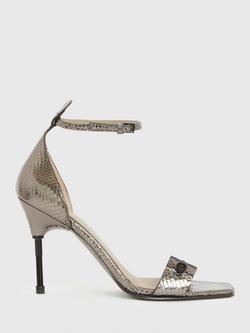 AllSaints Betty High Heel Sandals, Gunmetal Grey
