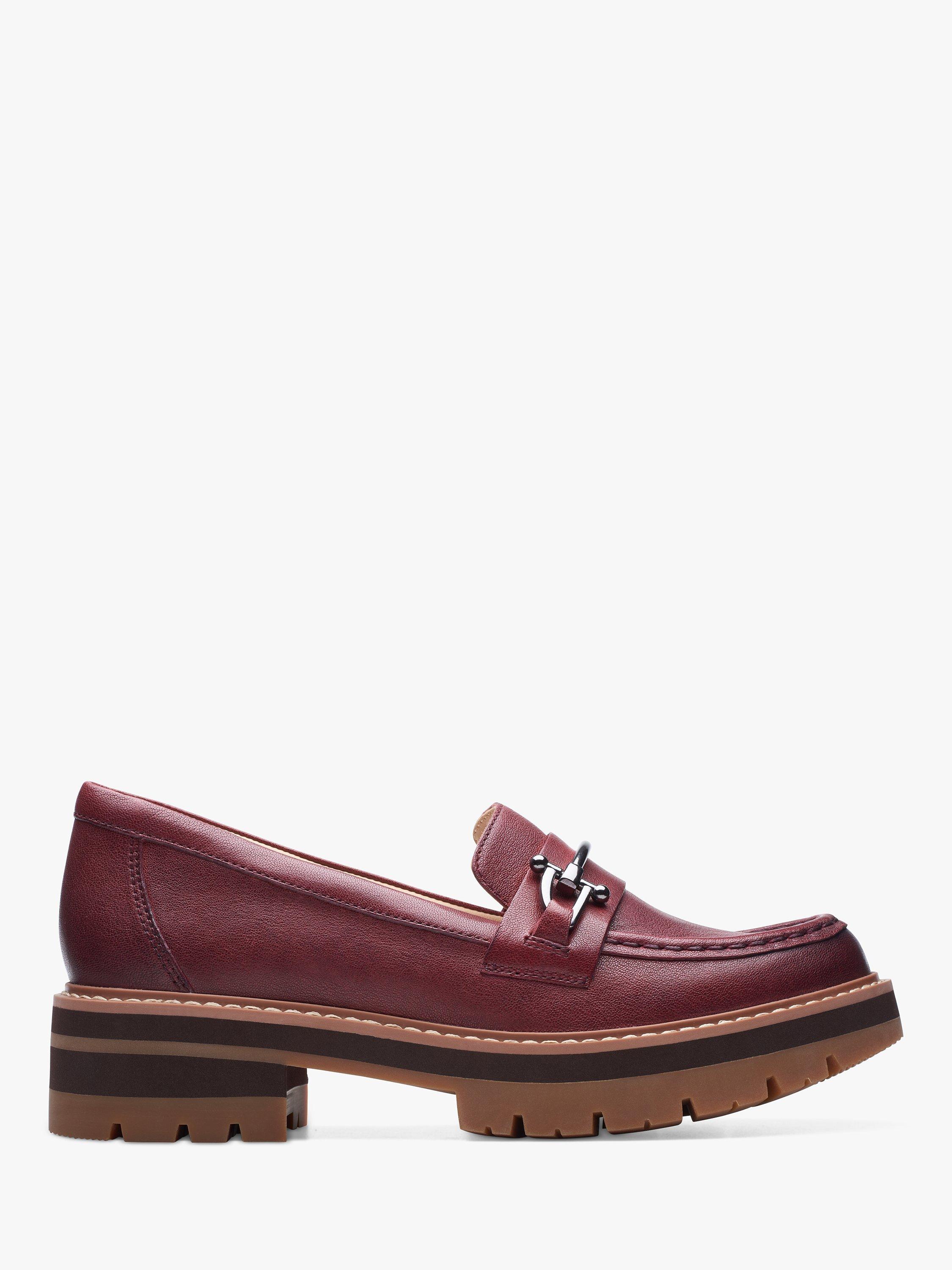 Clarks Orianna Bit Leather Loafers, Burgundy