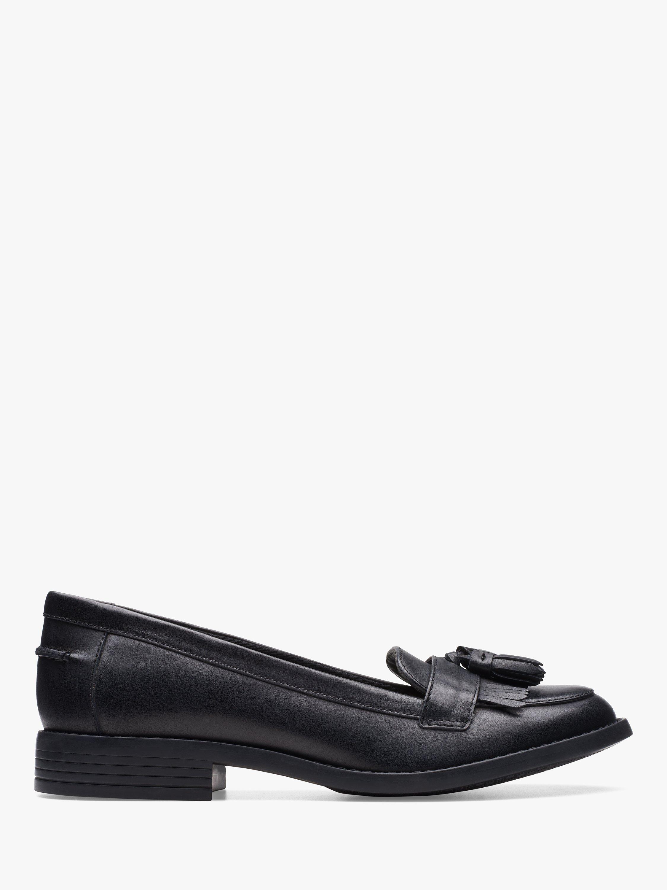 Clarks Camzin Leather Loafers, Black