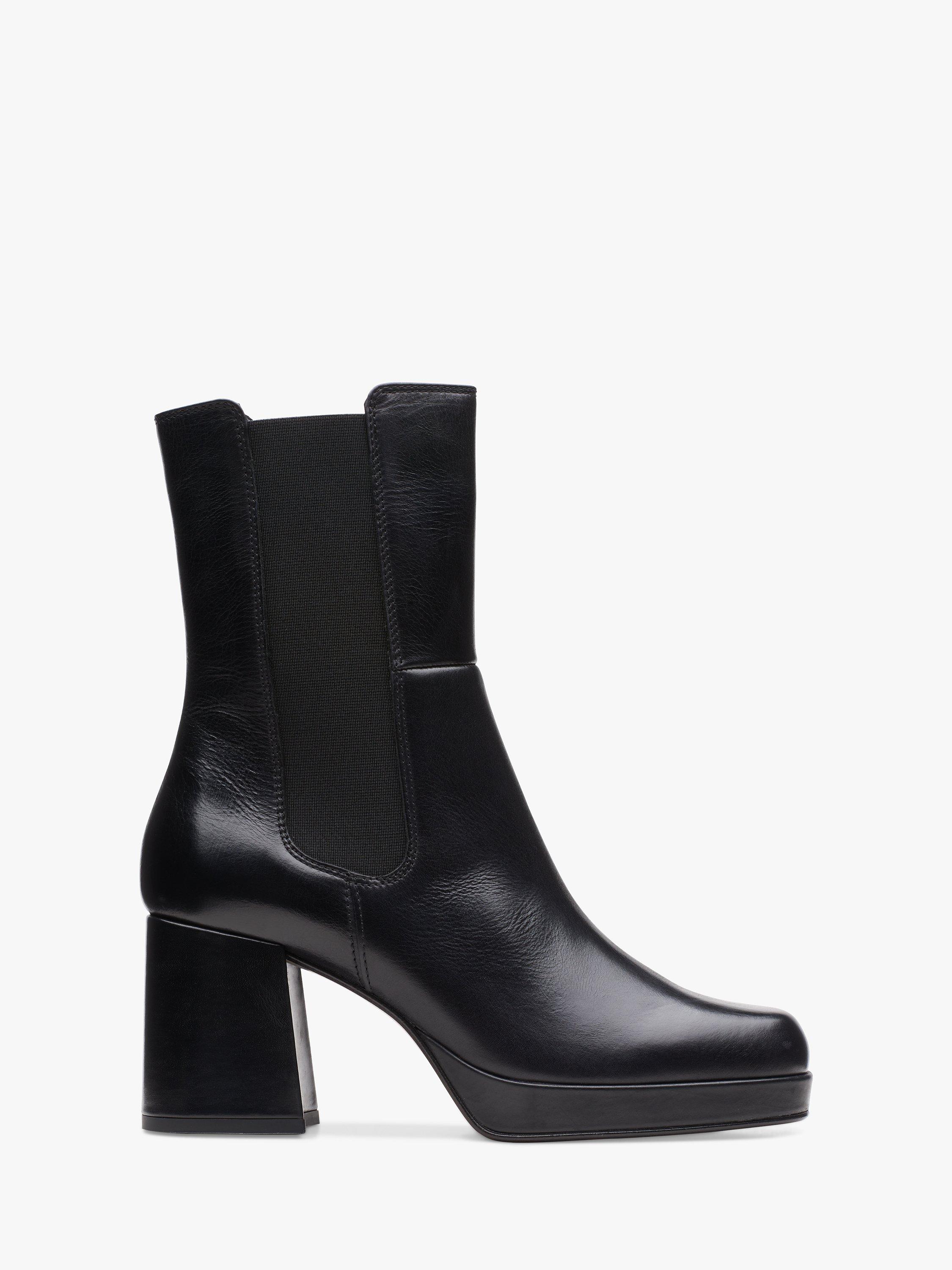 Clarks Pique Up Leather Chelsea Boots