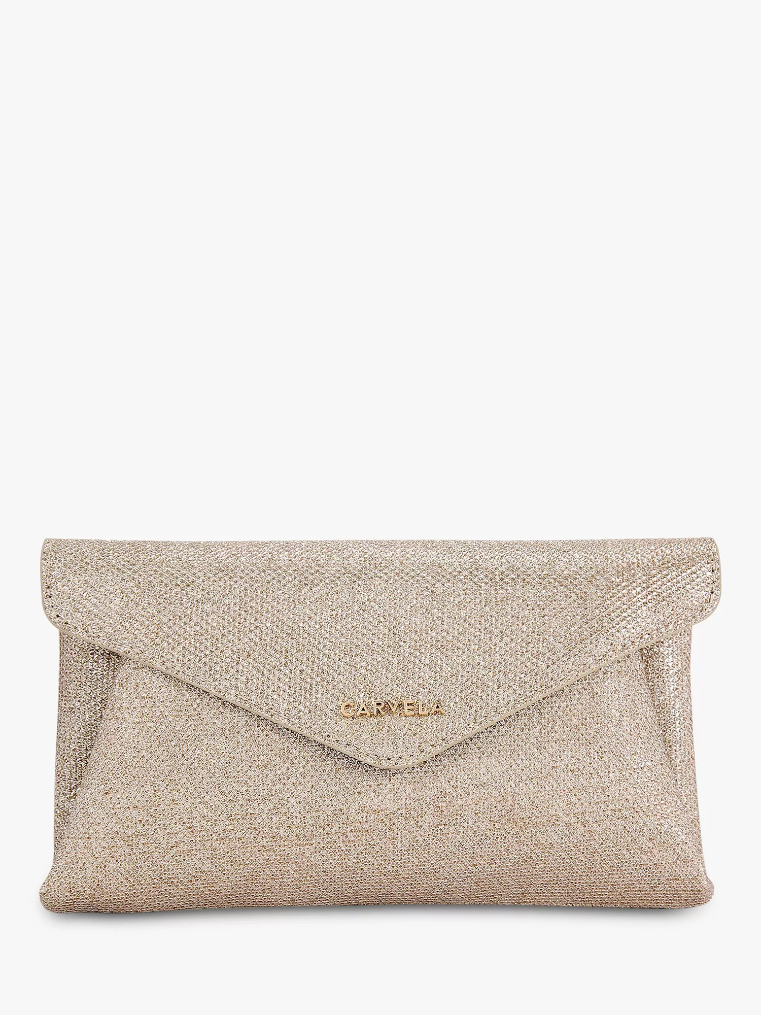 Carvela Megan Envelope Clutch Bag Gold
