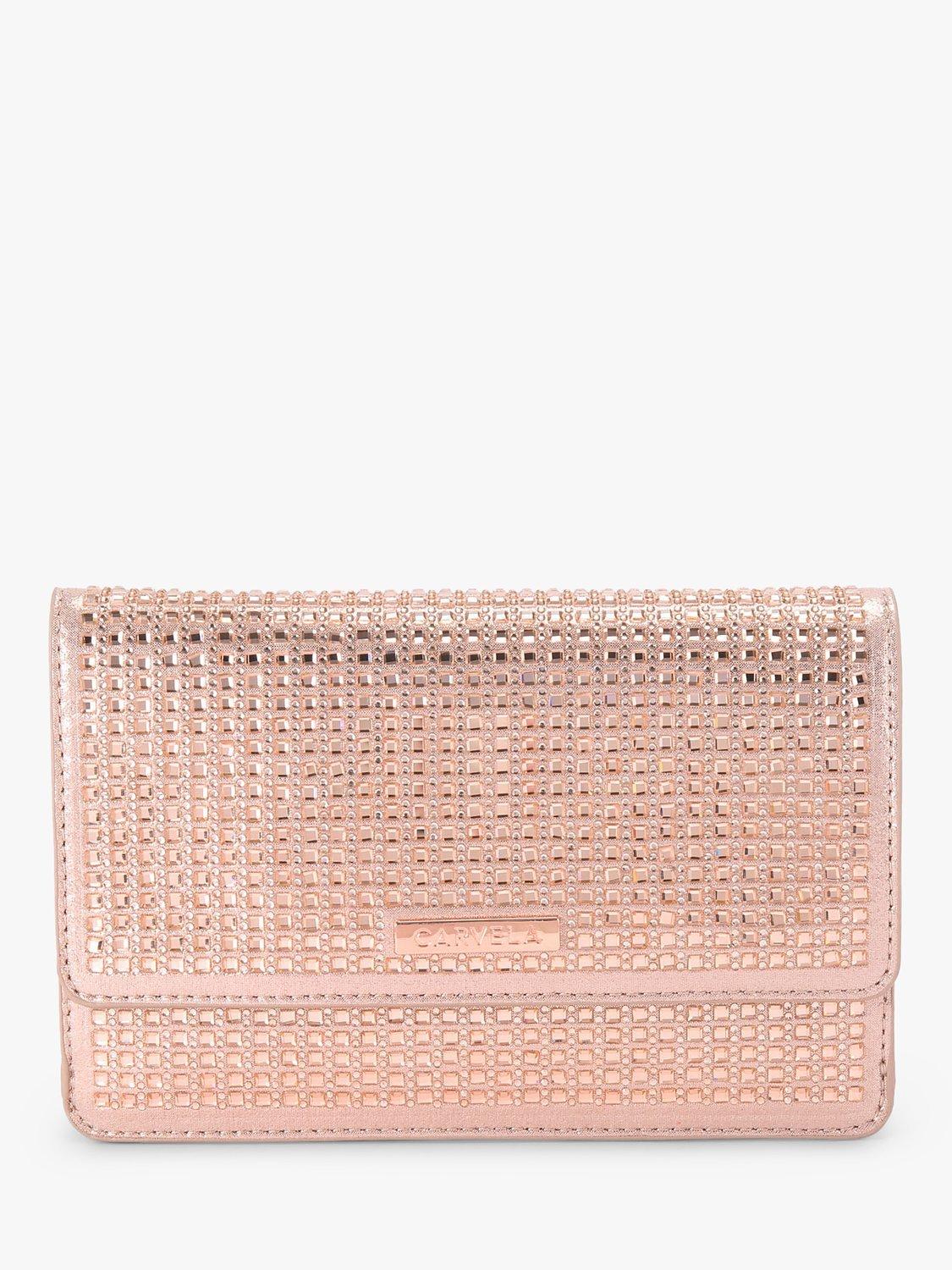 Carvela Kianni Embellishment Clutch Bag, Pink, One Size