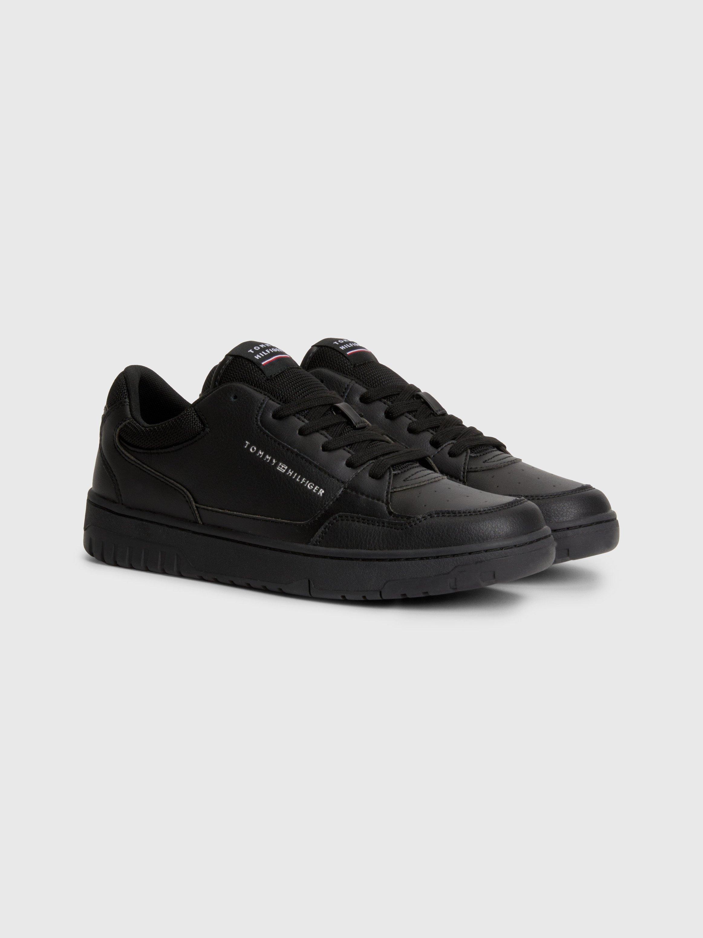 Tommy Hilfiger Signature Cupsole Lace Up Basketball Trainers Black