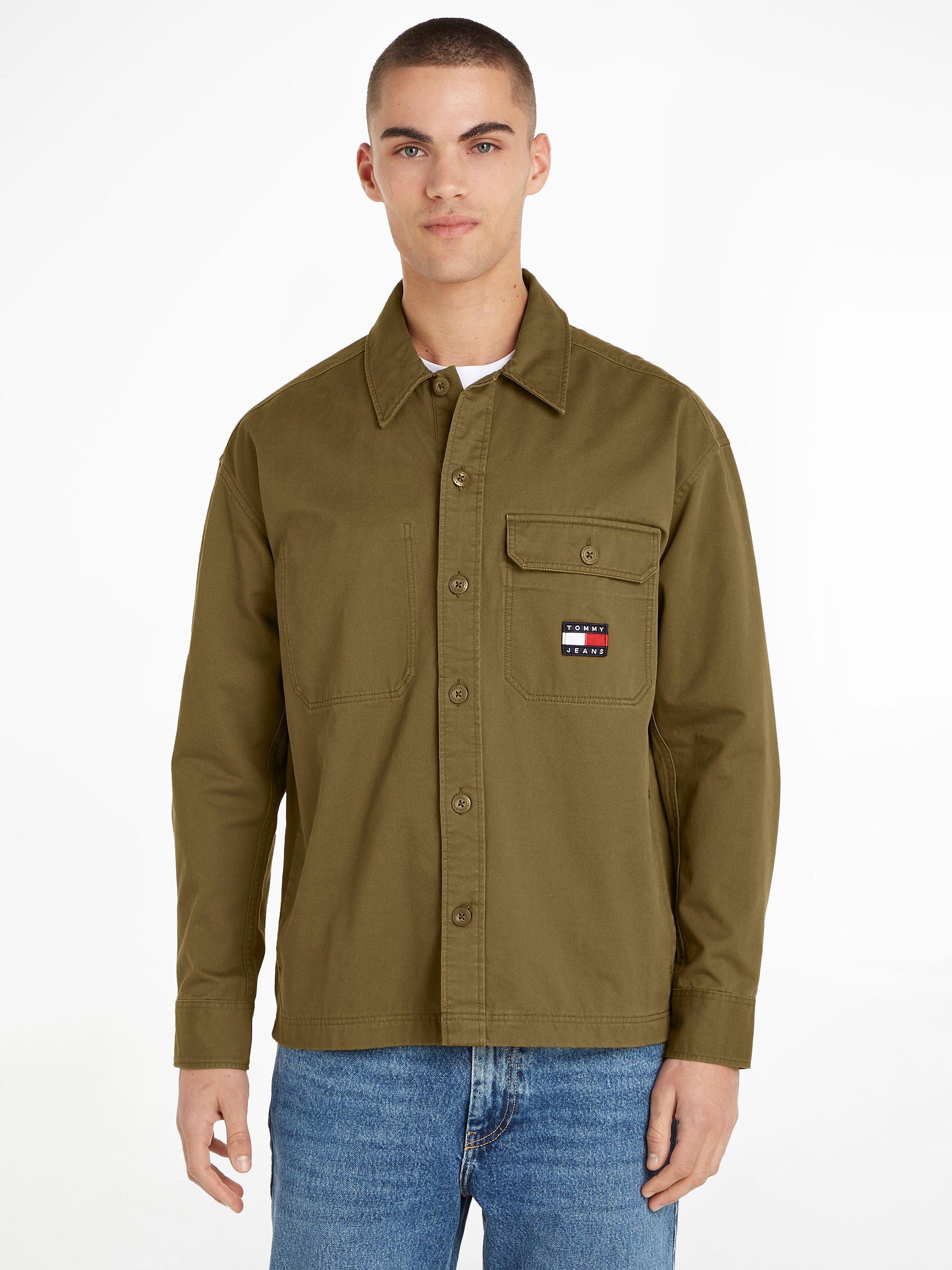 Tommy Jeans Relaxed Fit Overshirt, Olive
