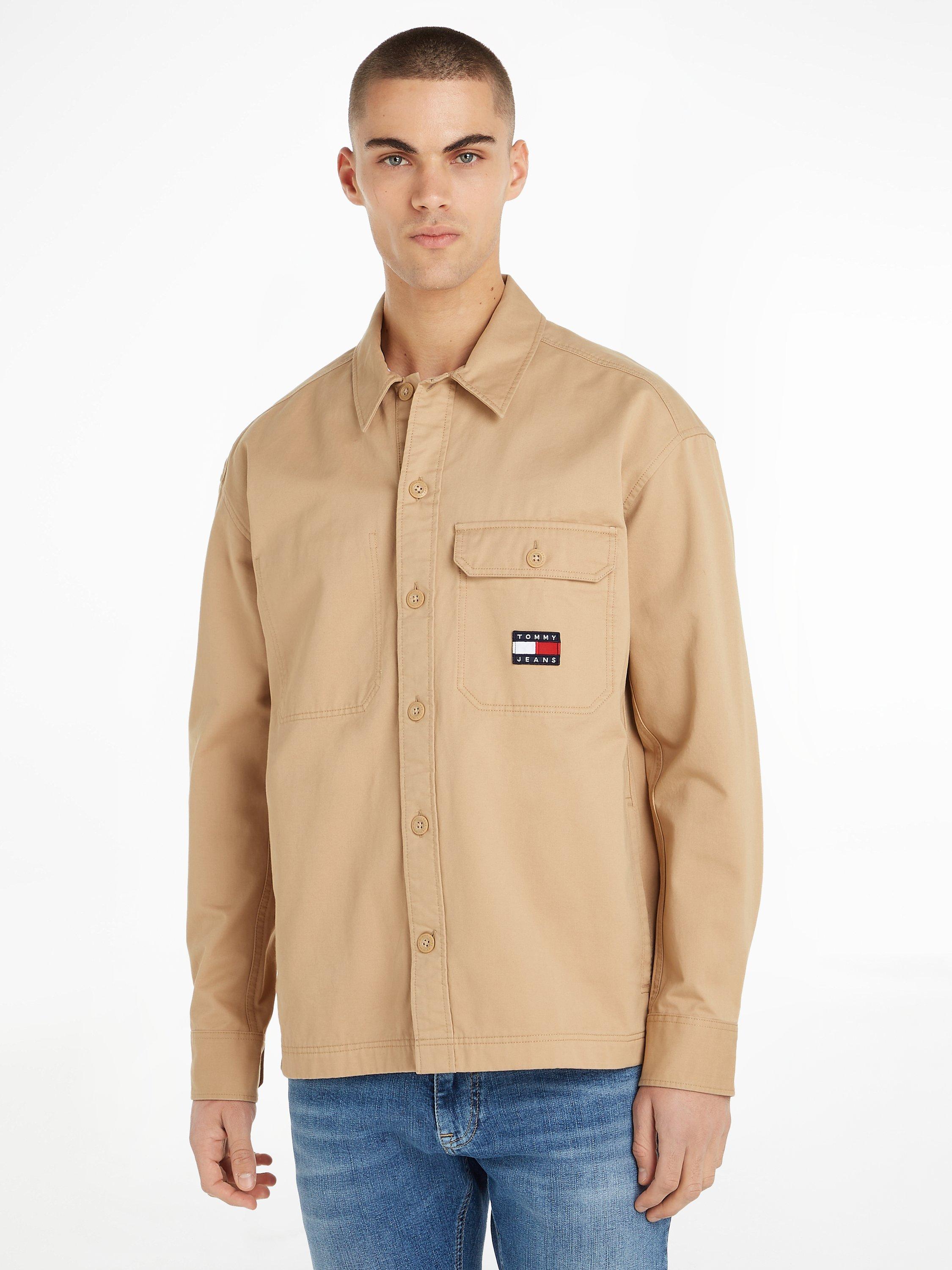 Tommy Jeans Relaxed Fit Overshirt, Sand
